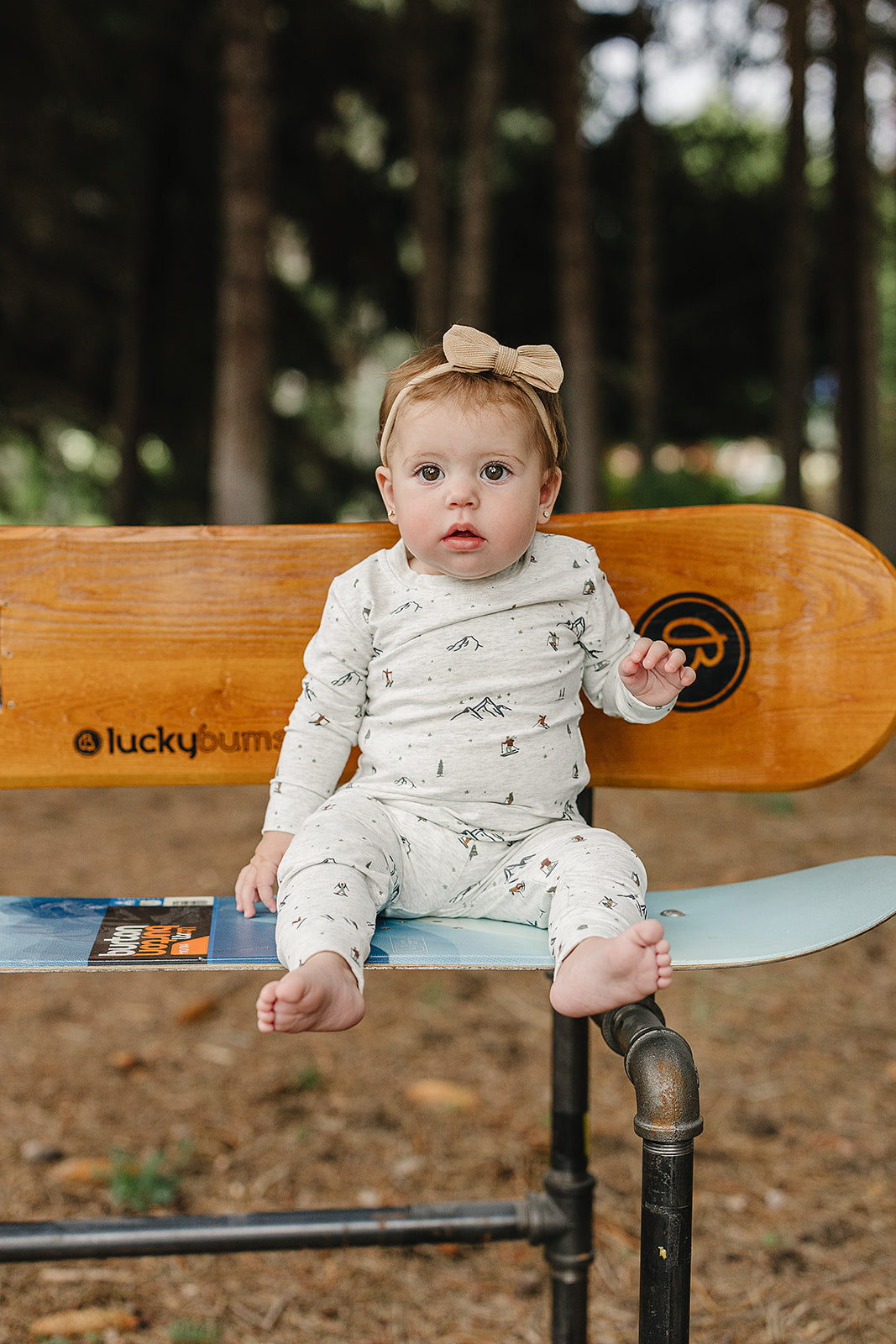 Ski Print Cozy Set - HoneyBug