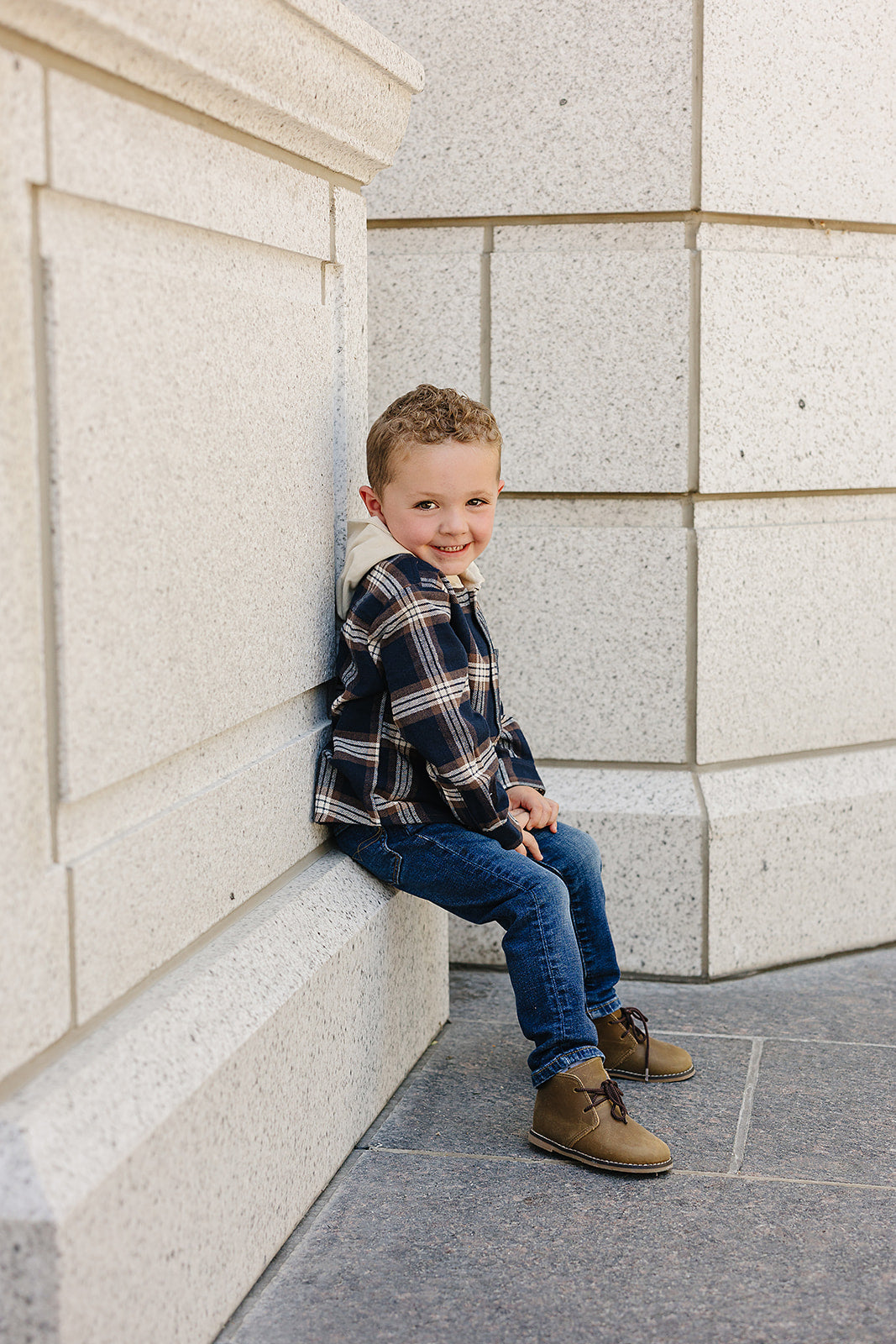 Plaid Hooded Button Up Shirt - HoneyBug