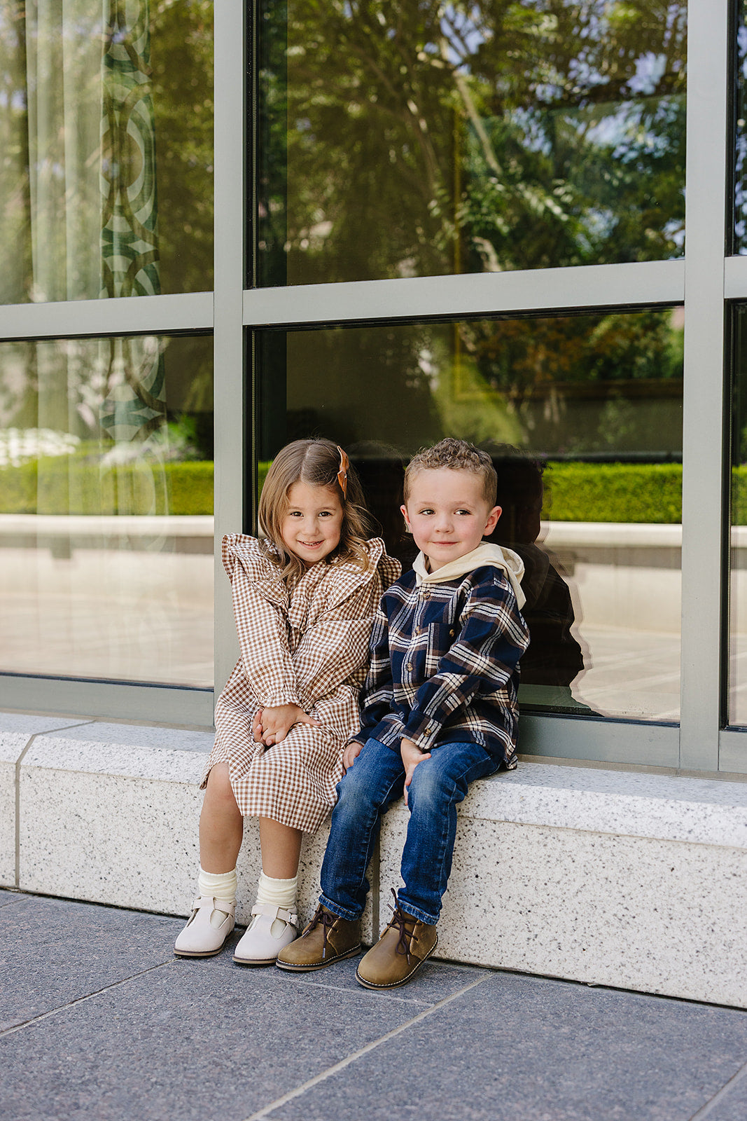 Plaid Hooded Button Up Shirt - HoneyBug