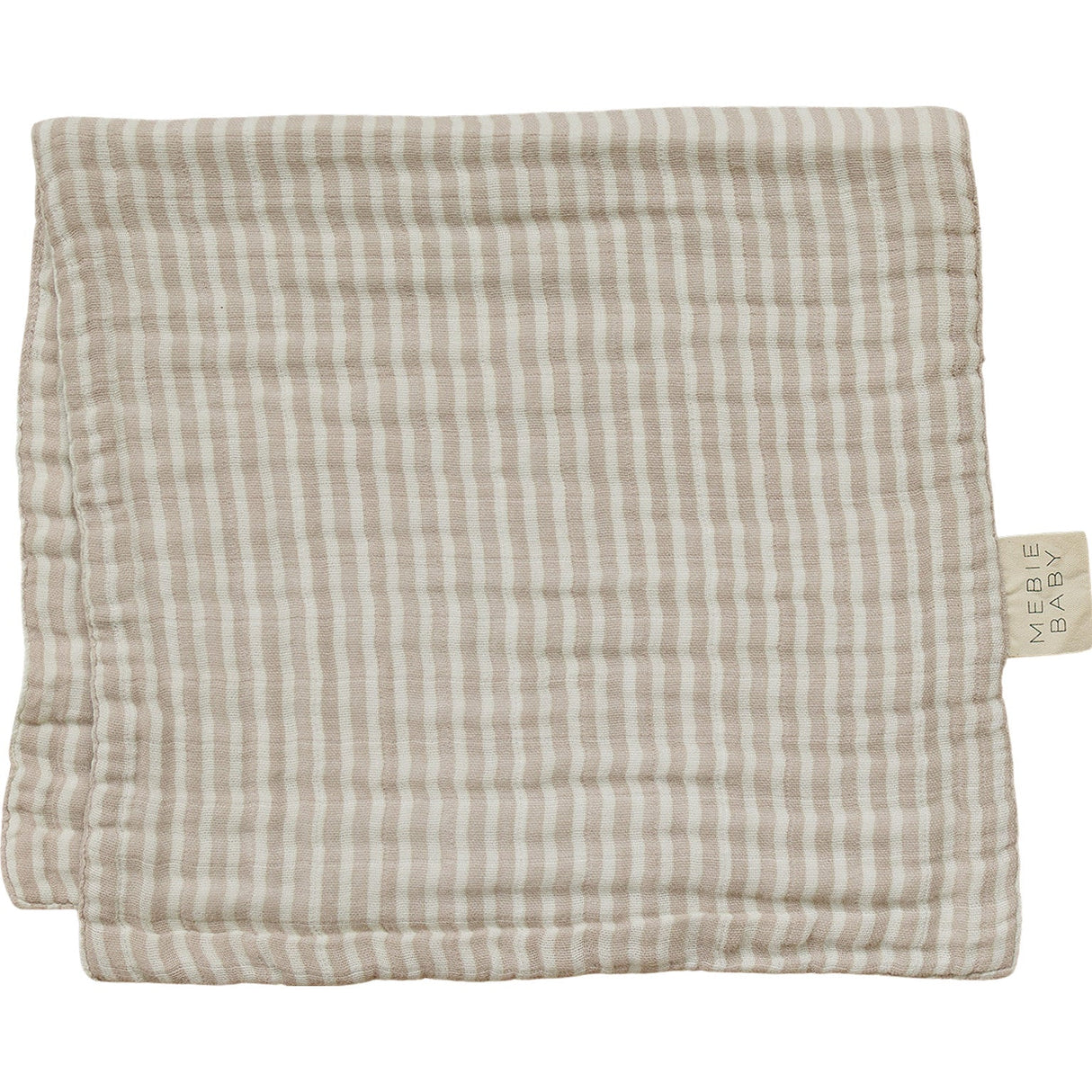 Taupe Stripe Muslin Burp Cloth - HoneyBug