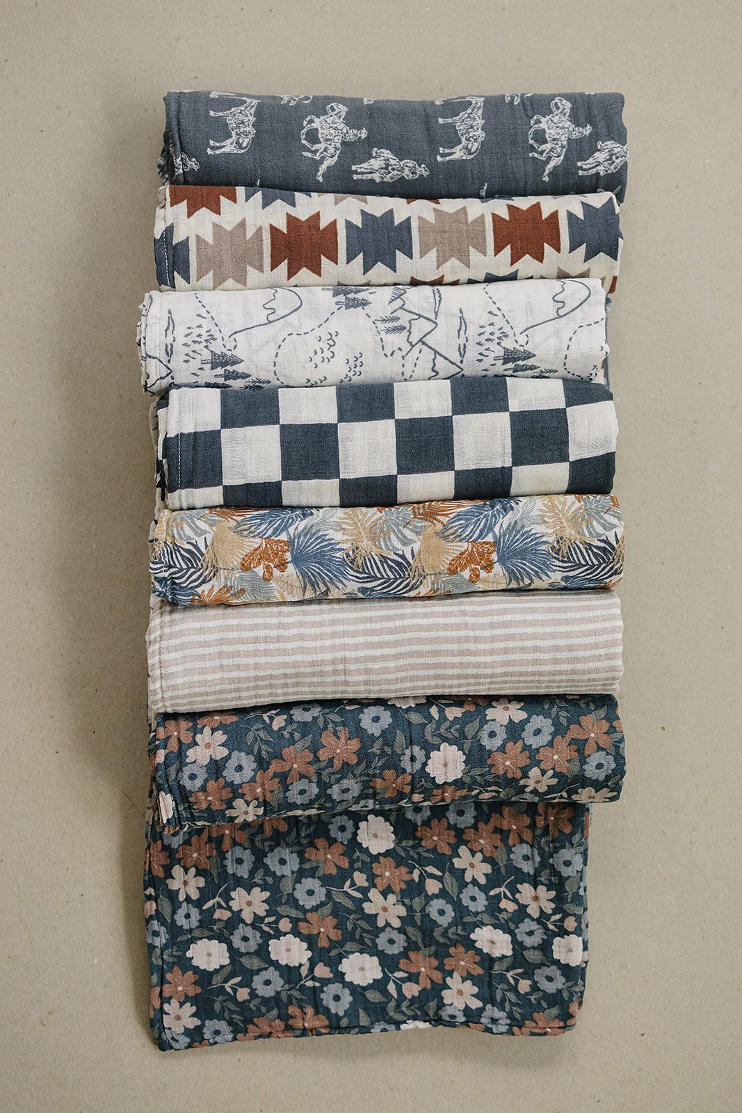 Midnight Floral Muslin Swaddle Blanket - HoneyBug