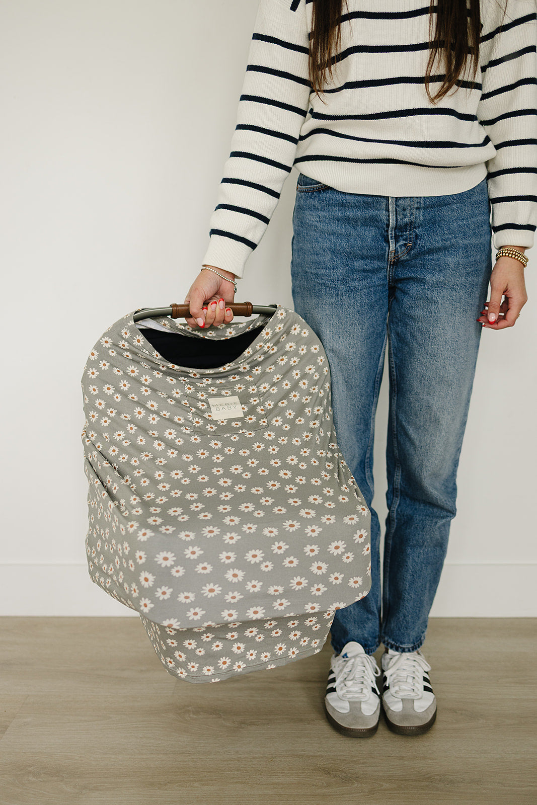 Light Green Daisy Bamboo Multi-Use Cover - HoneyBug