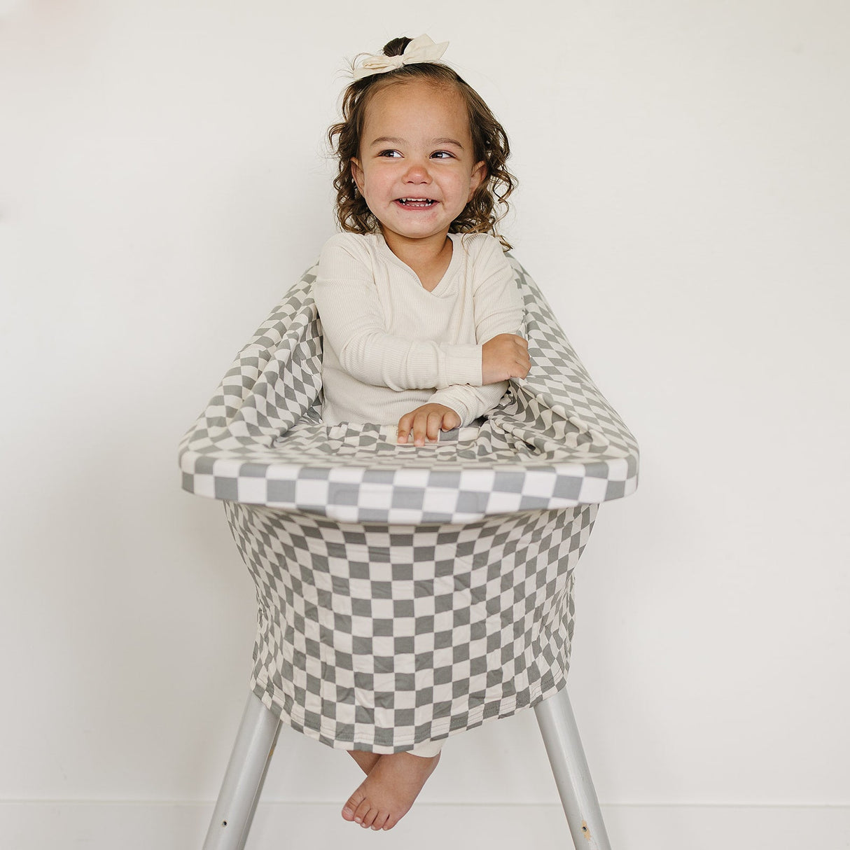 Light Green Checkered Bamboo Multi-Use Cover - HoneyBug