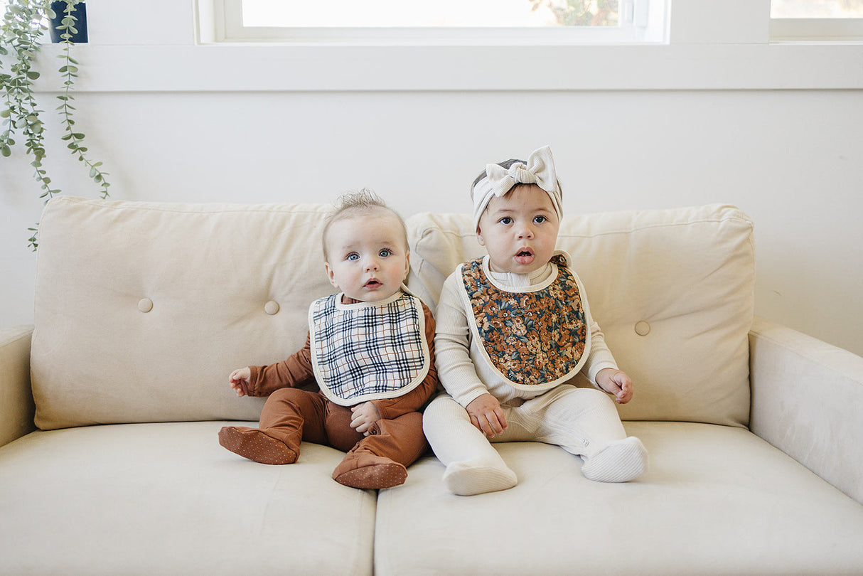 Venetian Floral Classic Muslin Bib - HoneyBug