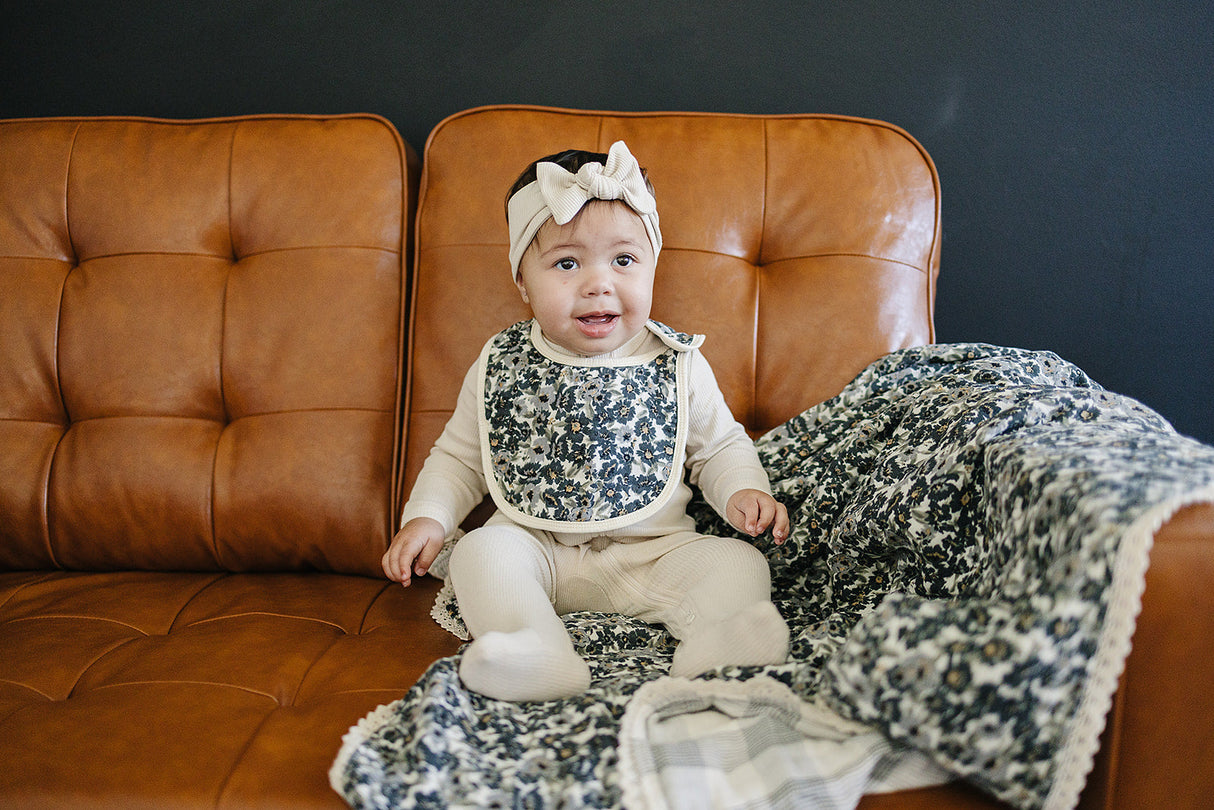 Liberty Floral Classic Muslin Bib - HoneyBug
