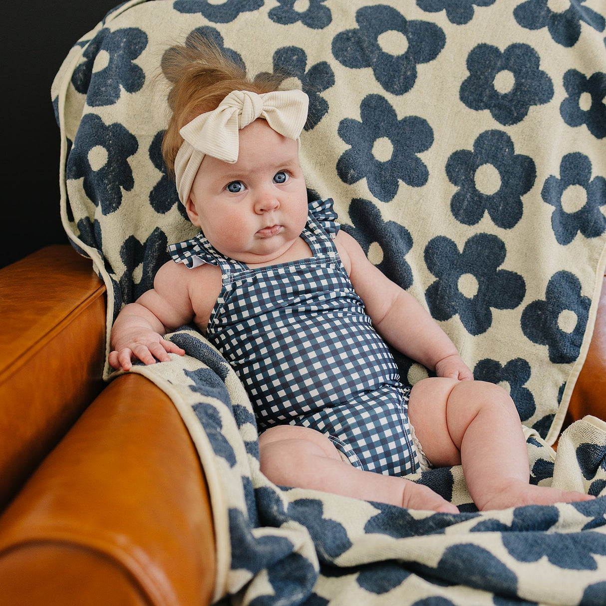 Floral Organic Cotton Beach Towel - HoneyBug