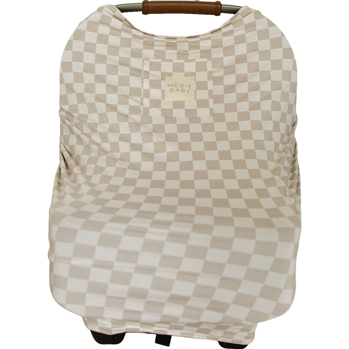 Taupe Checkered Bamboo Multi-Use Cover - HoneyBug