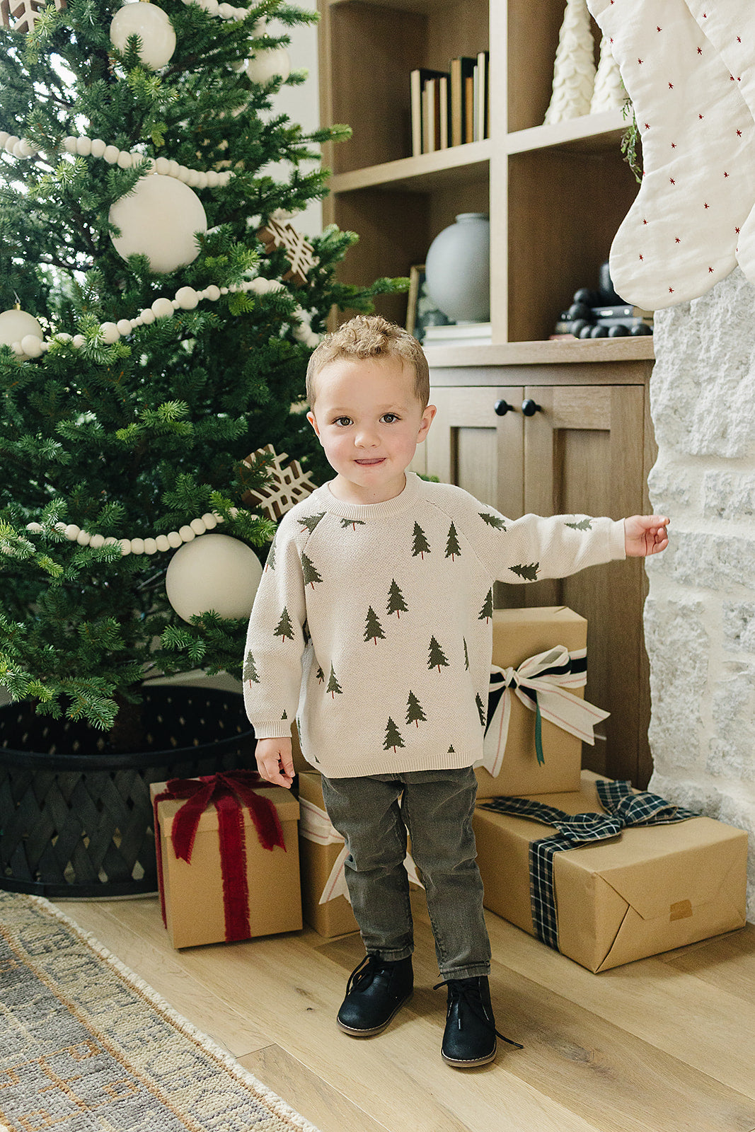 Pine Tree Knit Sweater - HoneyBug