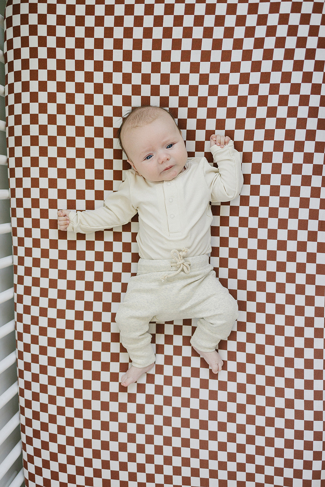 Cream Bamboo Snap Long Sleeve Ribbed Bodysuit - HoneyBug
