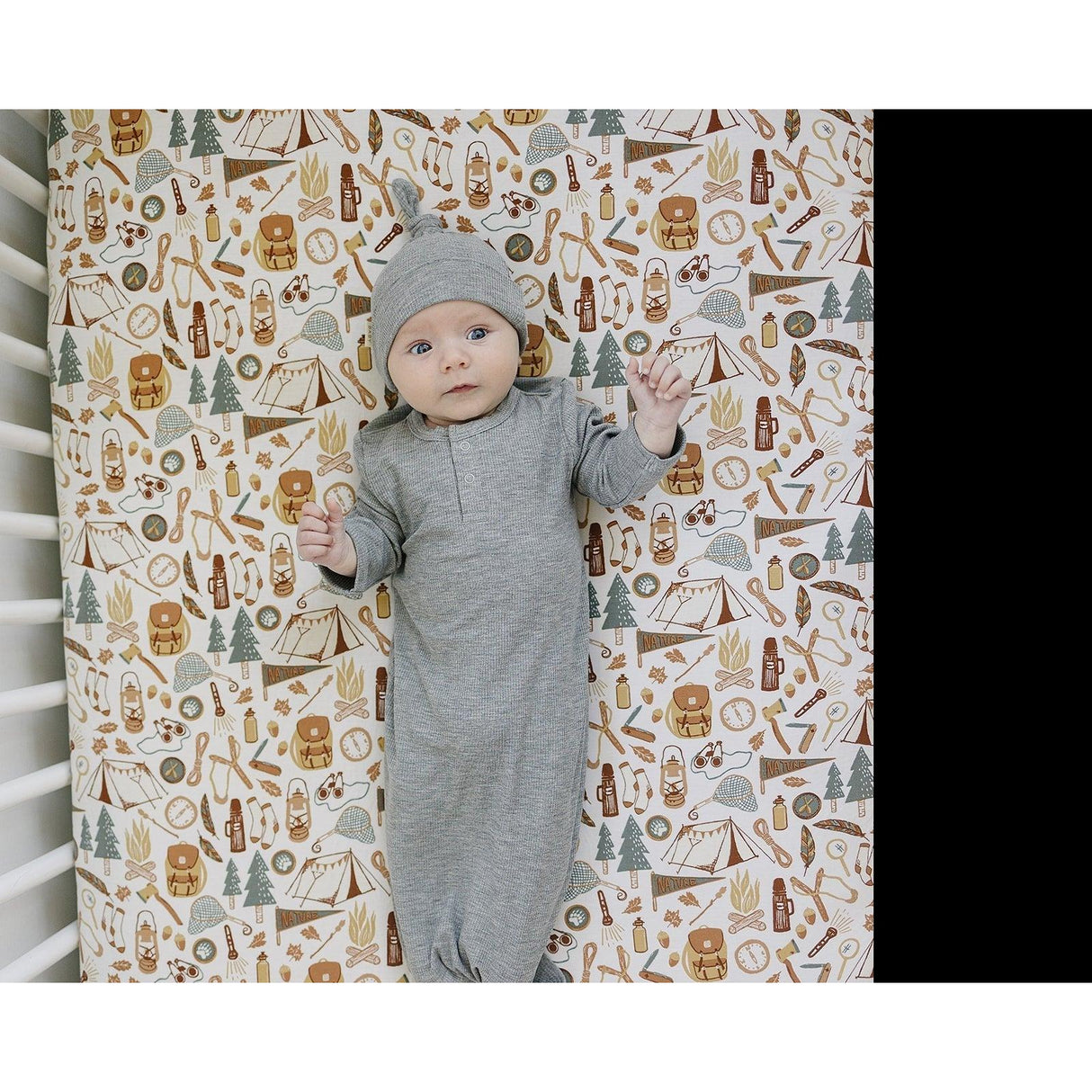 Camping Trip Bamboo Stretch Crib Sheet - HoneyBug