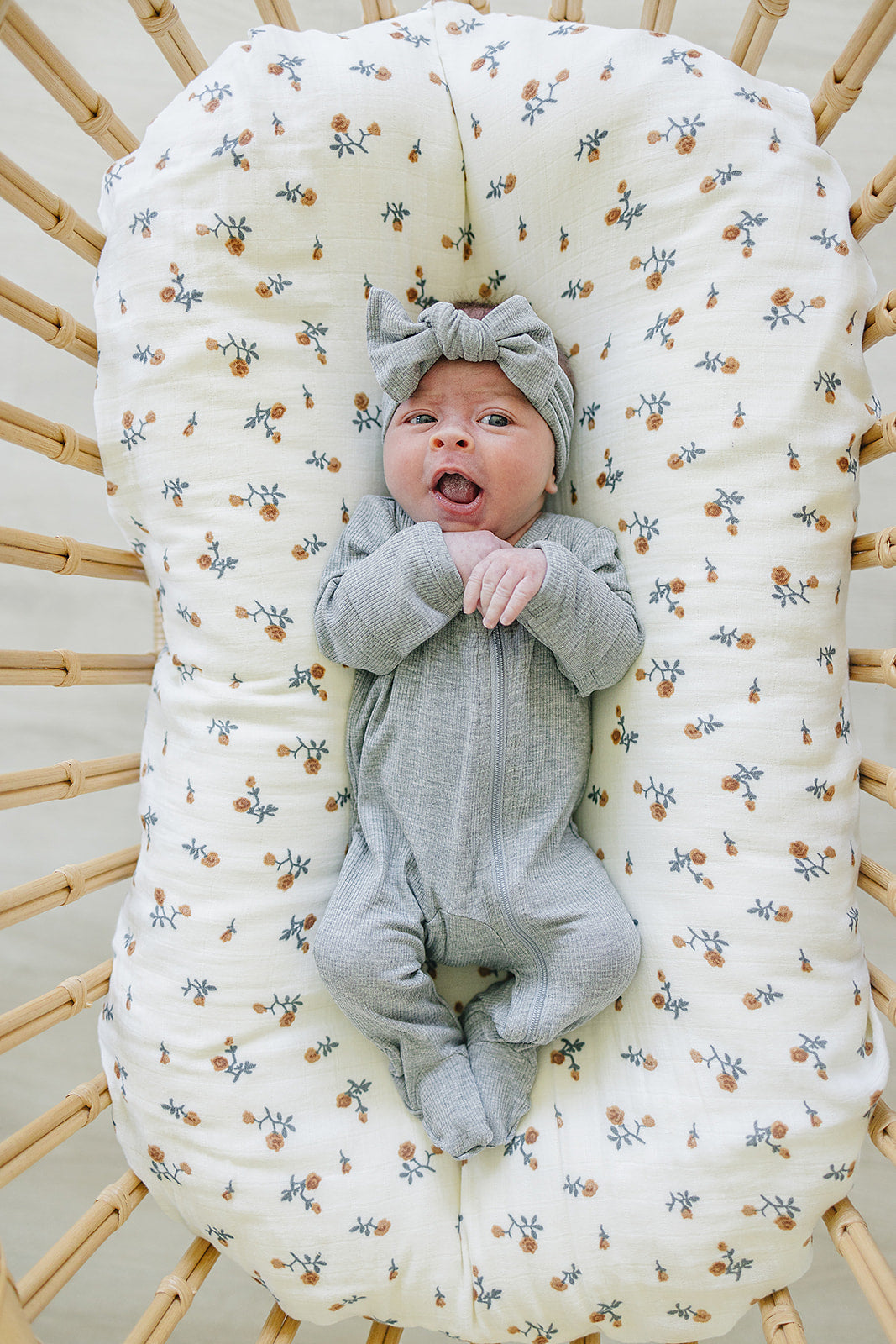 Heather Grey Ribbed Bamboo Head Wrap - HoneyBug