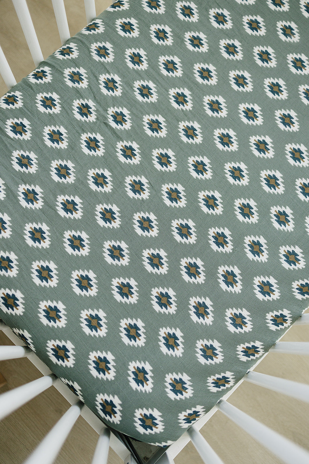 Southwest Aztec Muslin Crib Sheet - HoneyBug