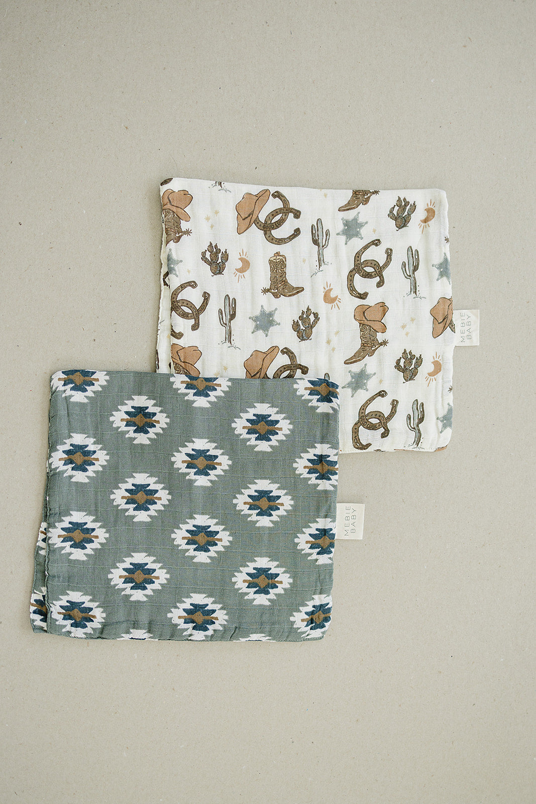 Outlaw Cowboy Muslin Burp Cloth - HoneyBug