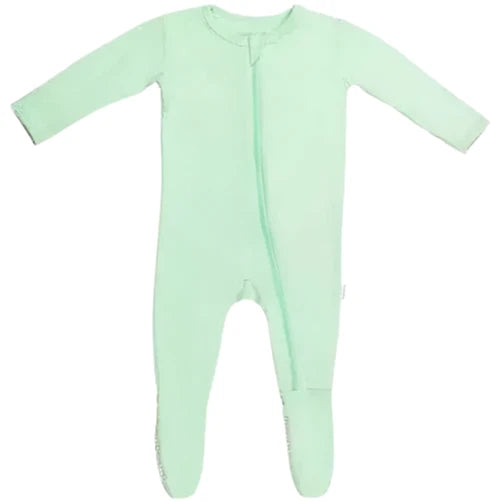 Green Zippered Footie - HoneyBug