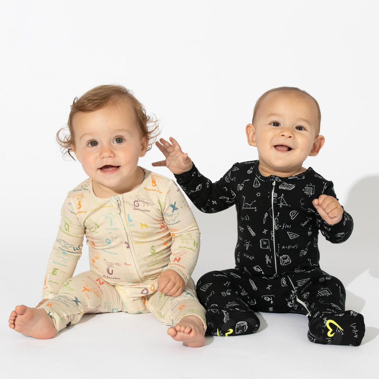 Dino ABC Bamboo Convertible Footie - HoneyBug