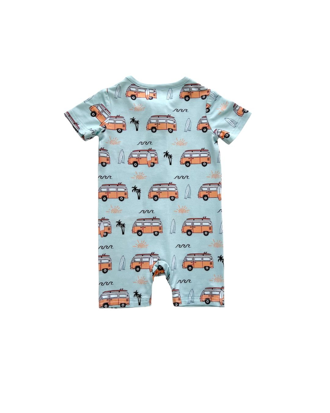 Bamboo Shorty Romper | Retro Beach - HoneyBug