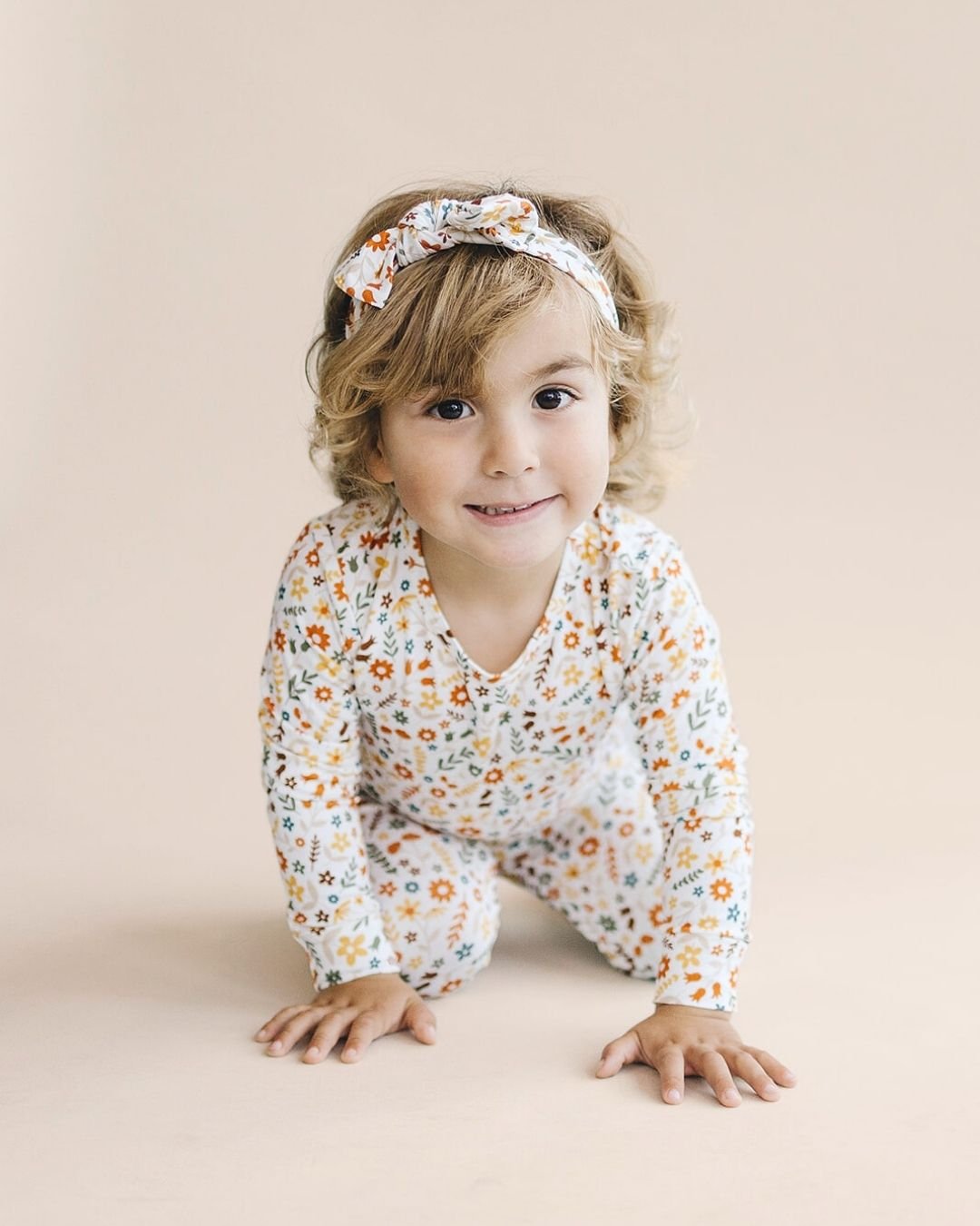 Bamboo Two Piece Set | Fall Flowers - HoneyBug