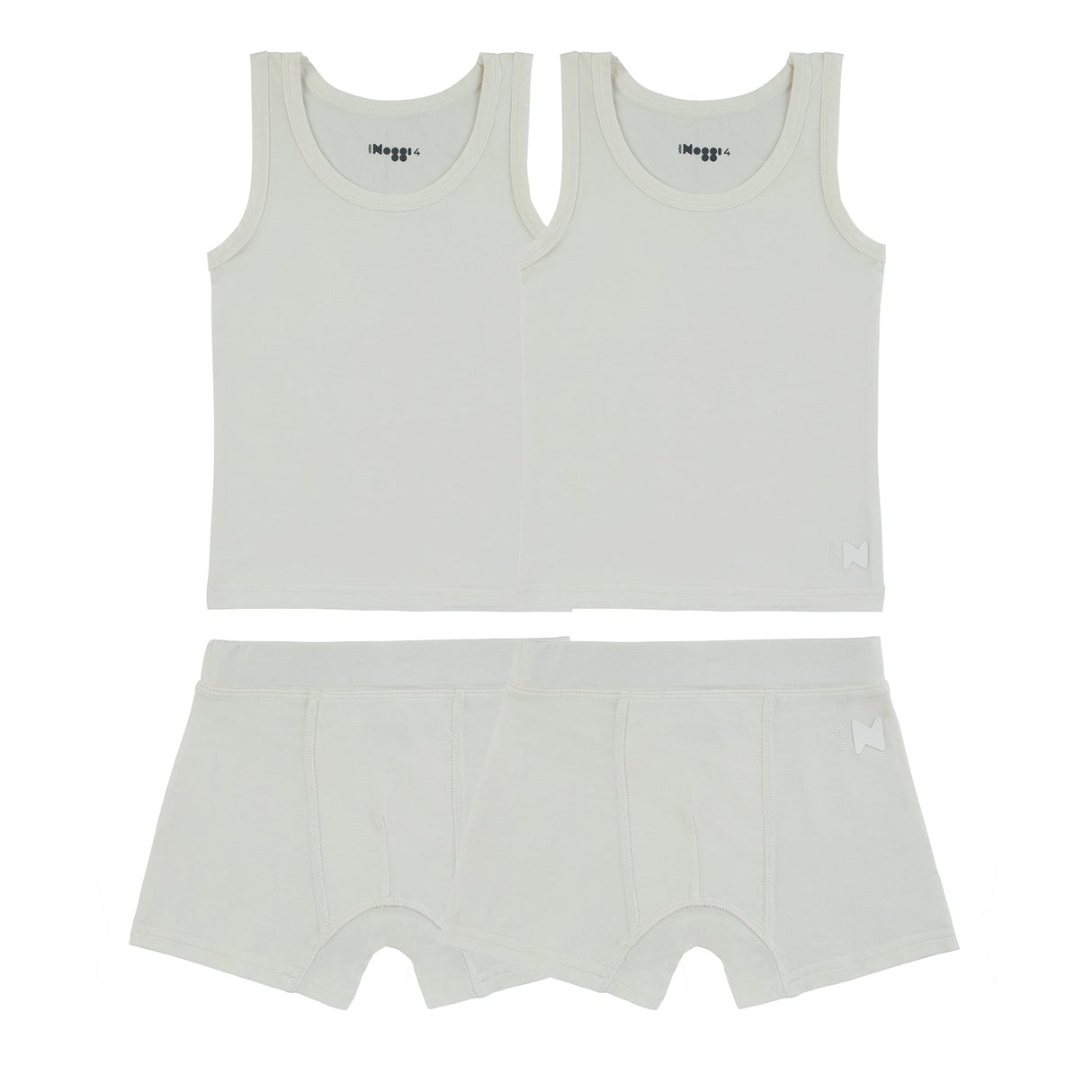 Bamboo Cotton White, Boy (2 Sets) - HoneyBug