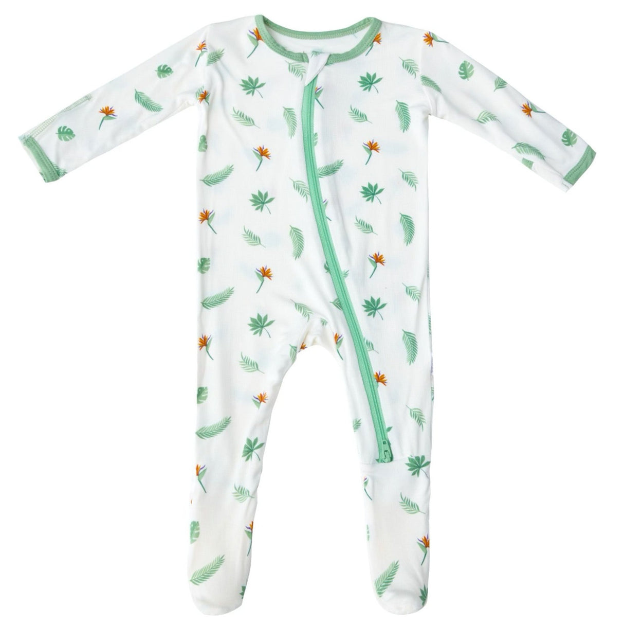 Bird of Paradise Zippered Footie - HoneyBug