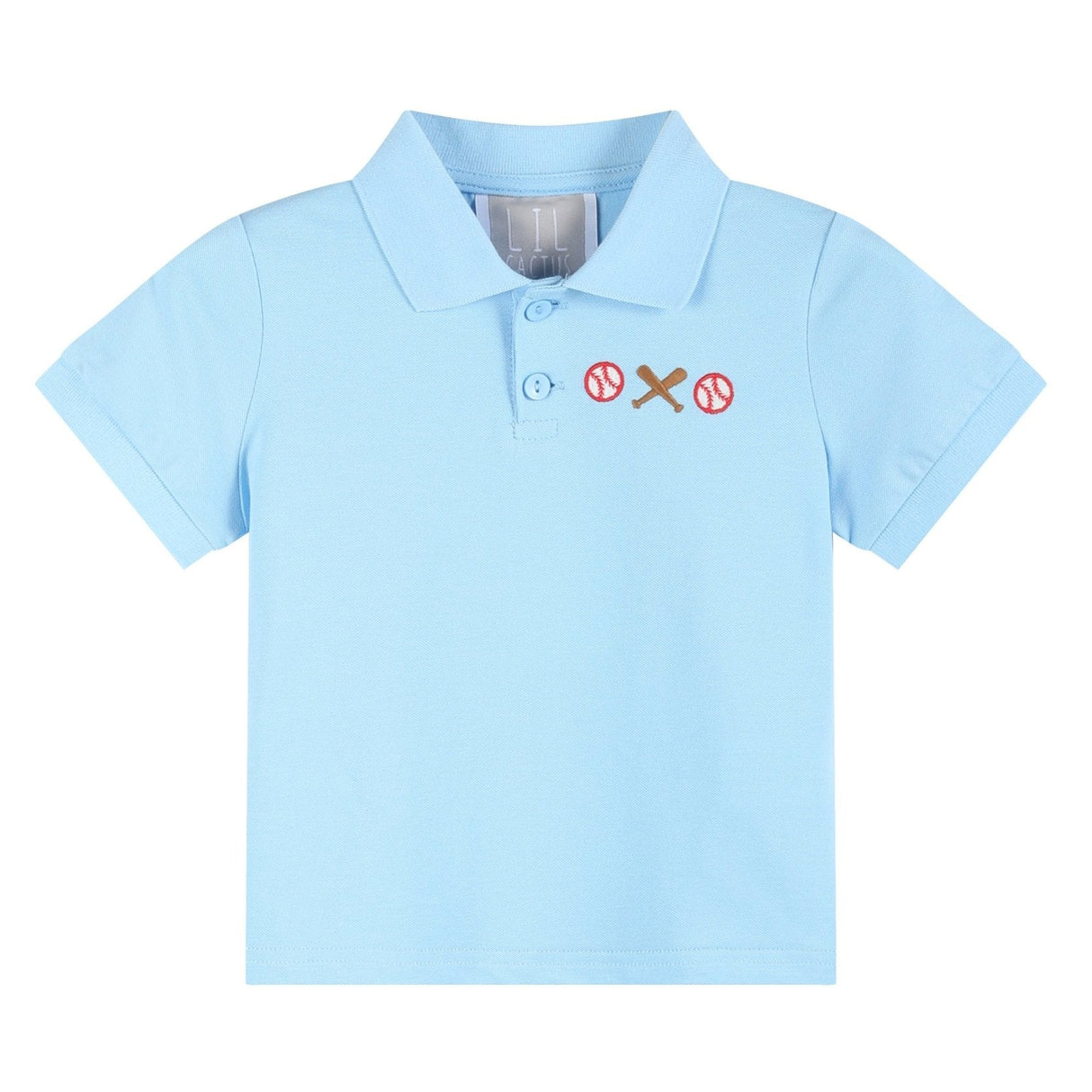 Blue Baseball Polo Shirt