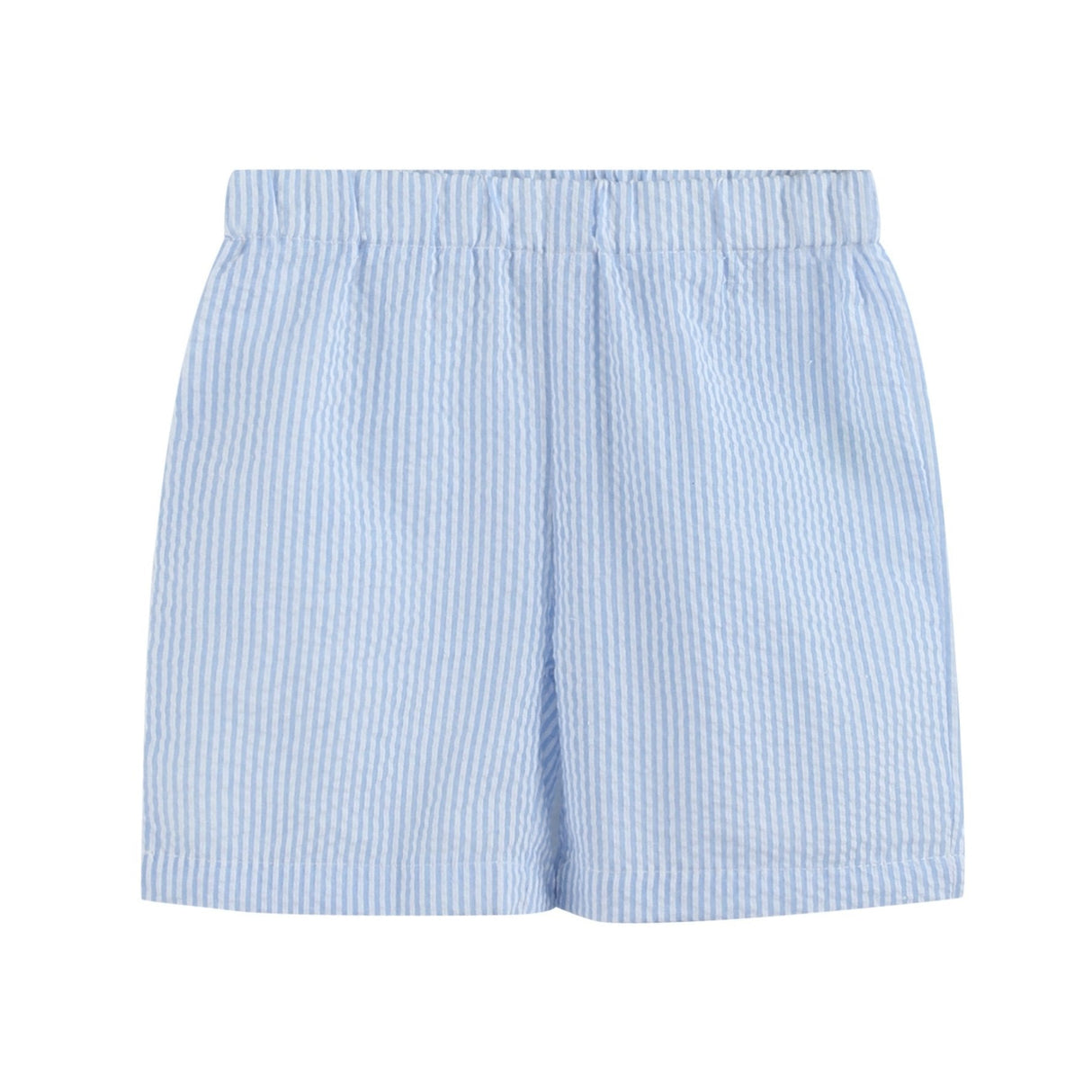 Blue Easter Train T-Shirt and Seersucker Shorts Set