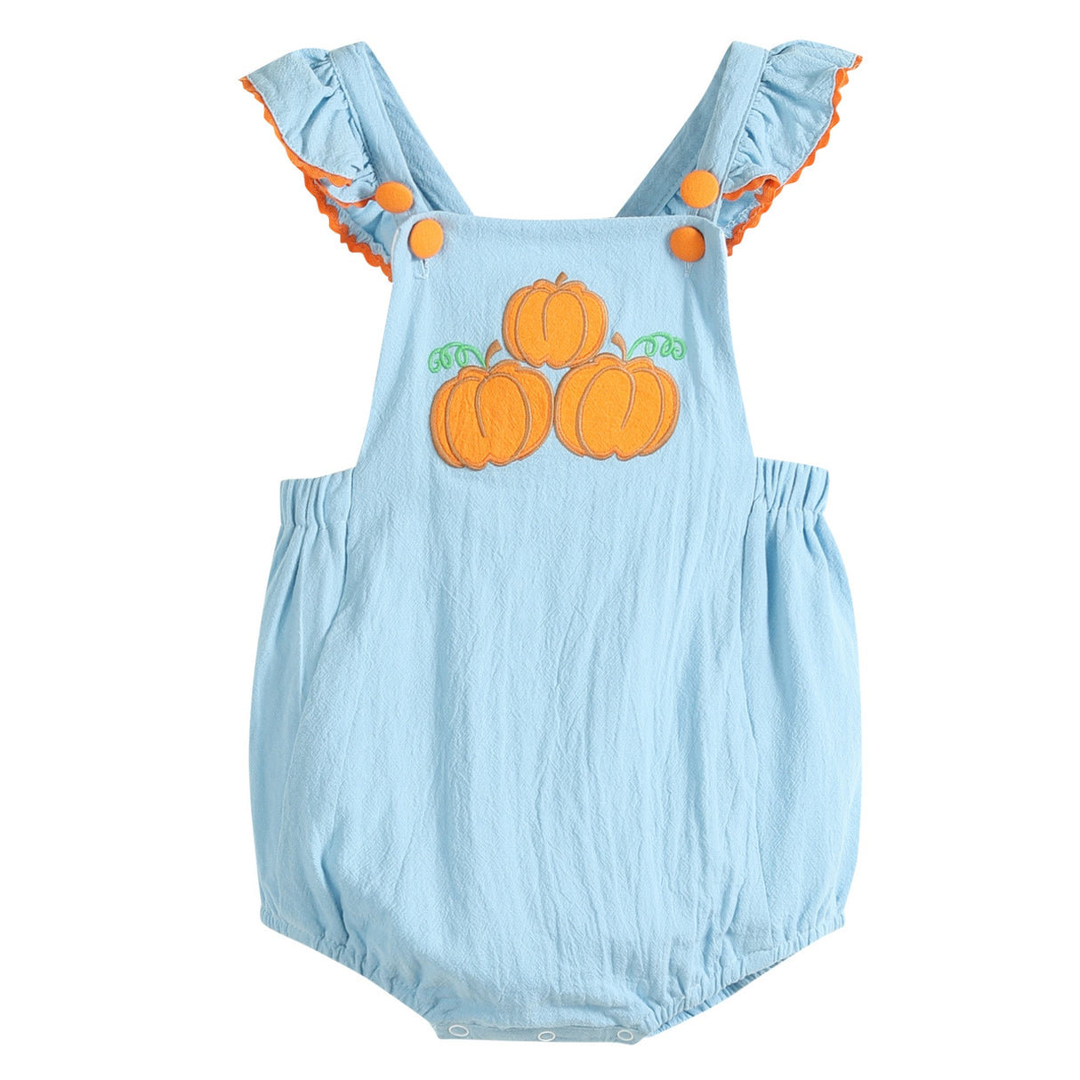 Blue Pumpkin Bubble Ruffle Romper