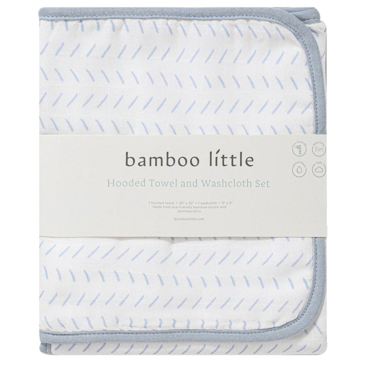 Blue Dash Hooded Towel Set - HoneyBug