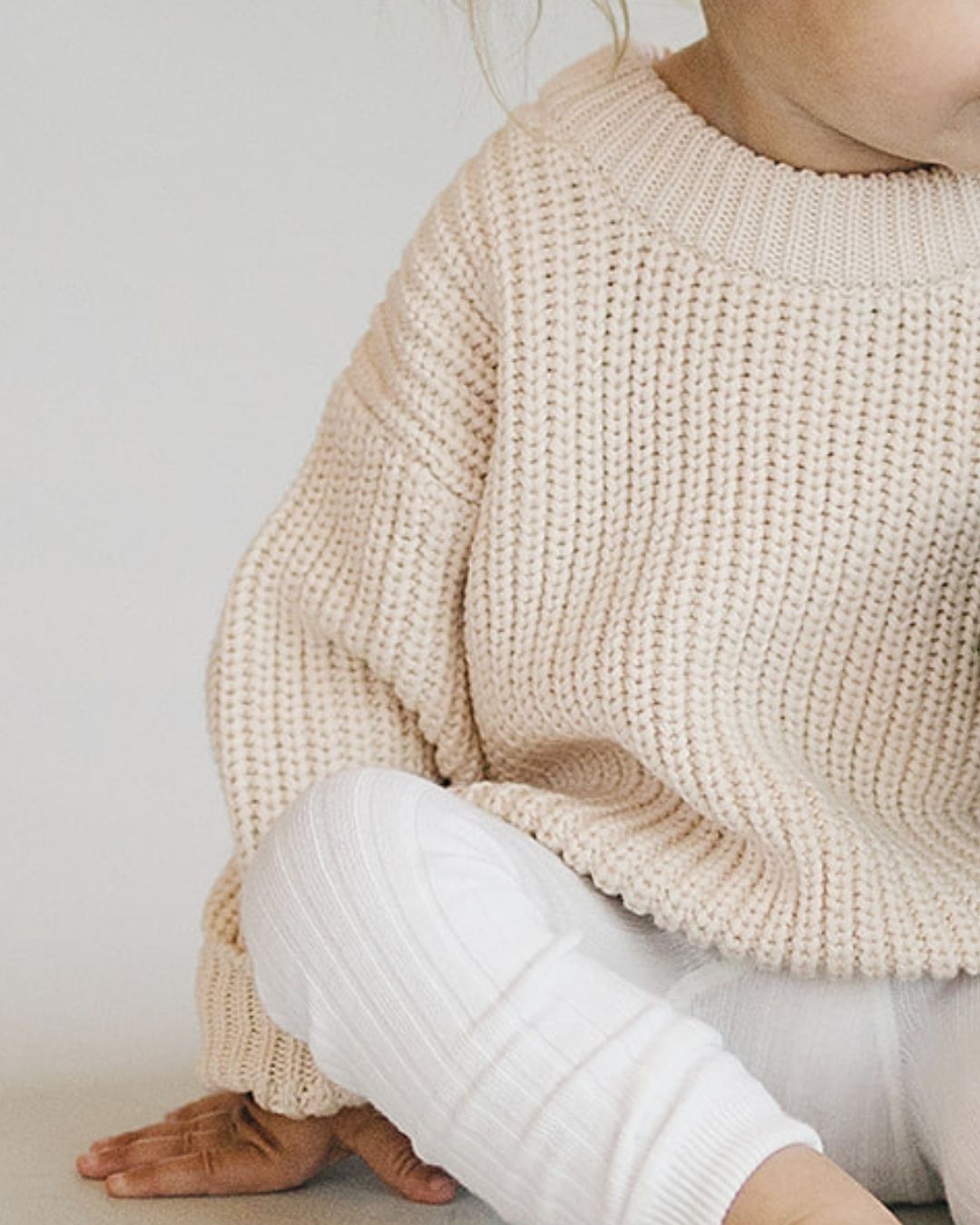 Chunky Knit Sweater | Vanilla - HoneyBug