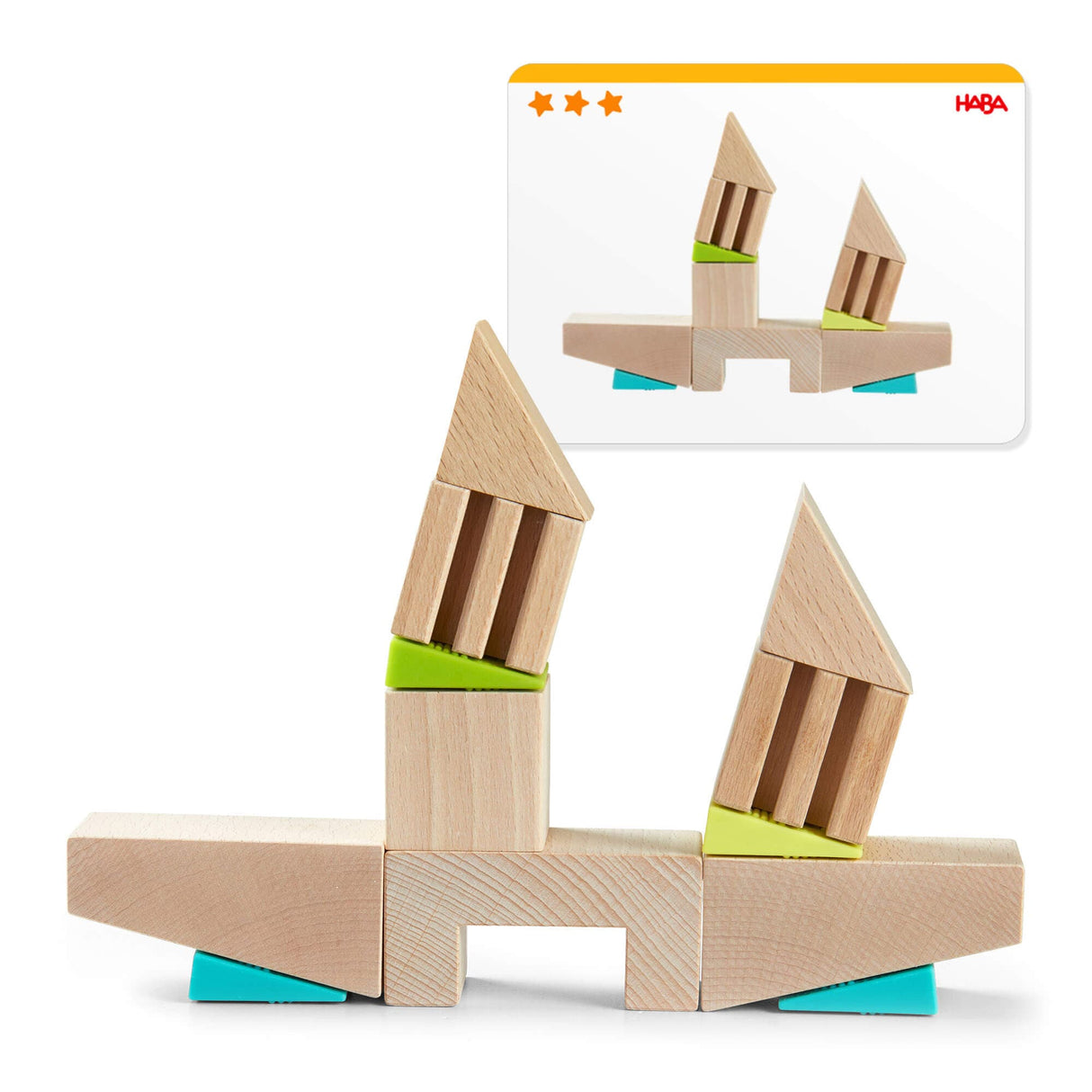 Crooked Towers Wooden Blocks - HoneyBug