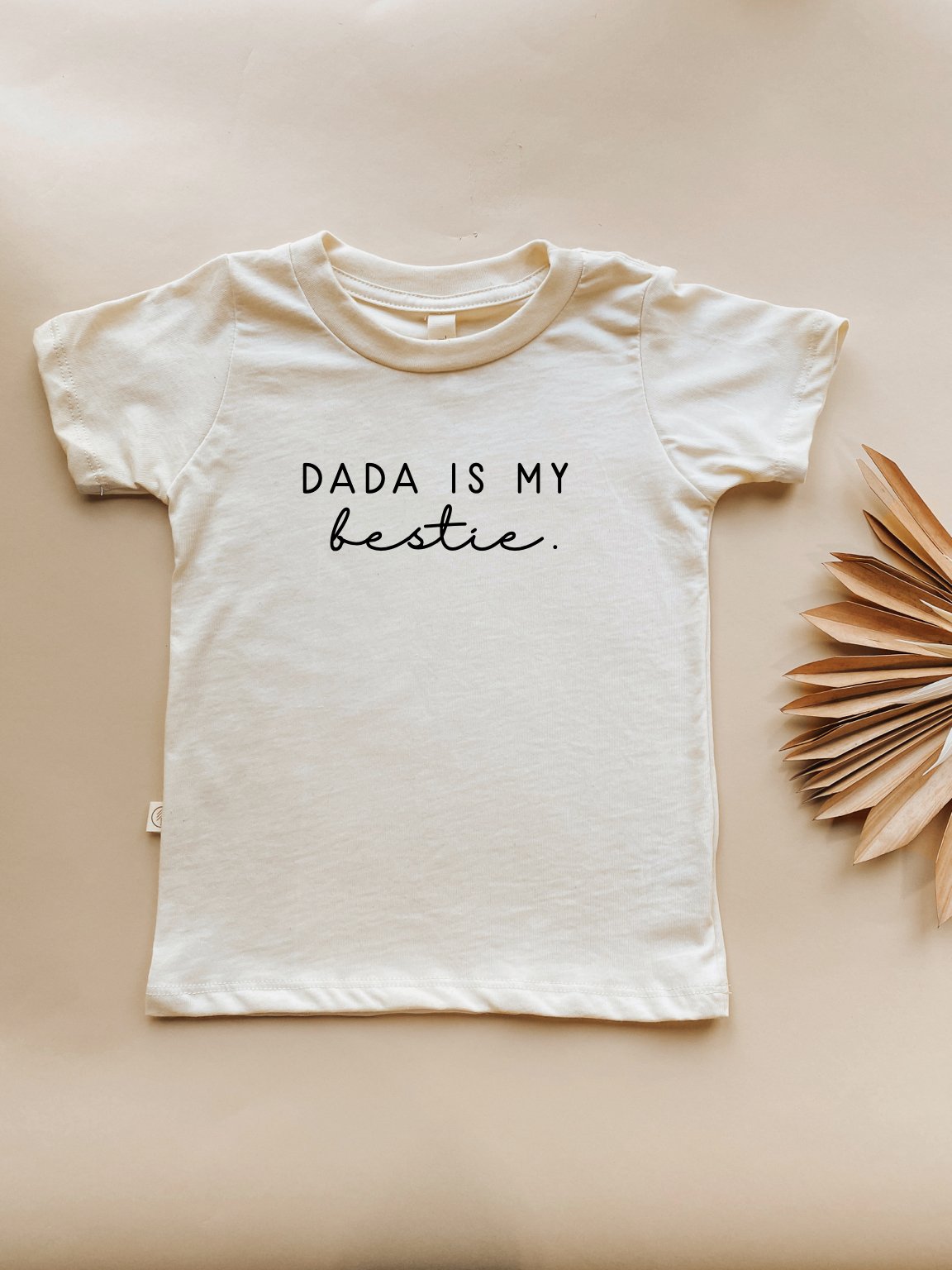 Dada is My Bestie Organic Cotton Kids T-shirt Short Sleeve - HoneyBug