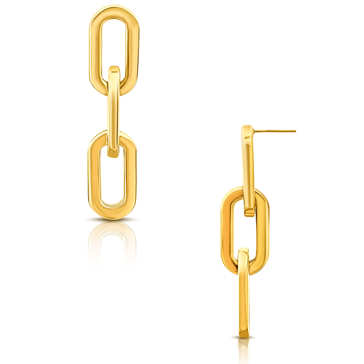 Gage Oversized Link Earring - HoneyBug