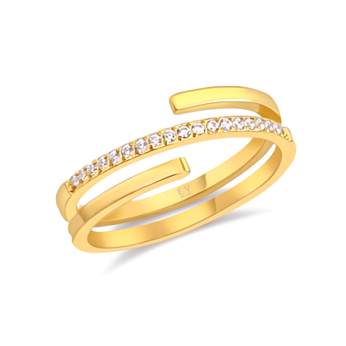 Giselle Dainty Spiral Ring - HoneyBug