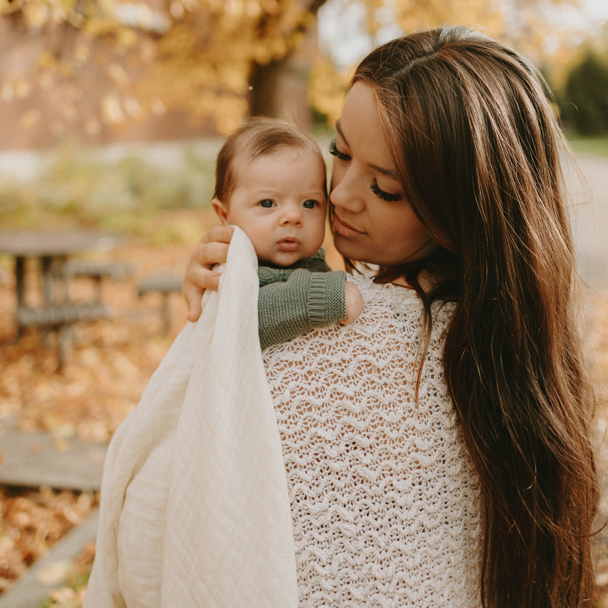 Cotton Muslin Swaddle Blanket 3 Pack - Fern 2 - HoneyBug