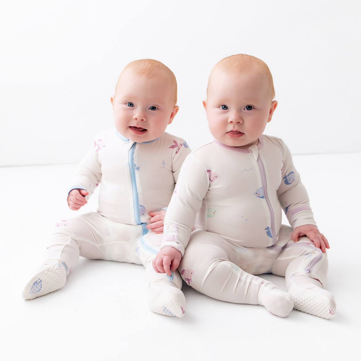 Blue Fish Zippered Footie - HoneyBug
