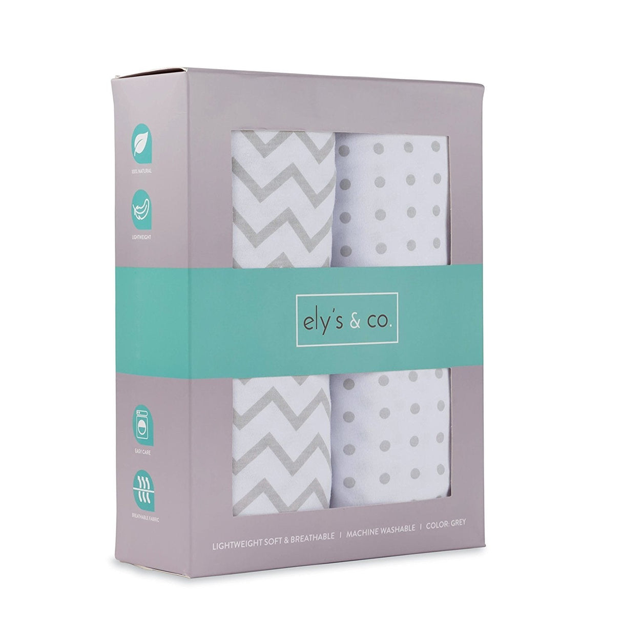 Crib Sheet Set - Grey Chevron & Polka Dot - HoneyBug