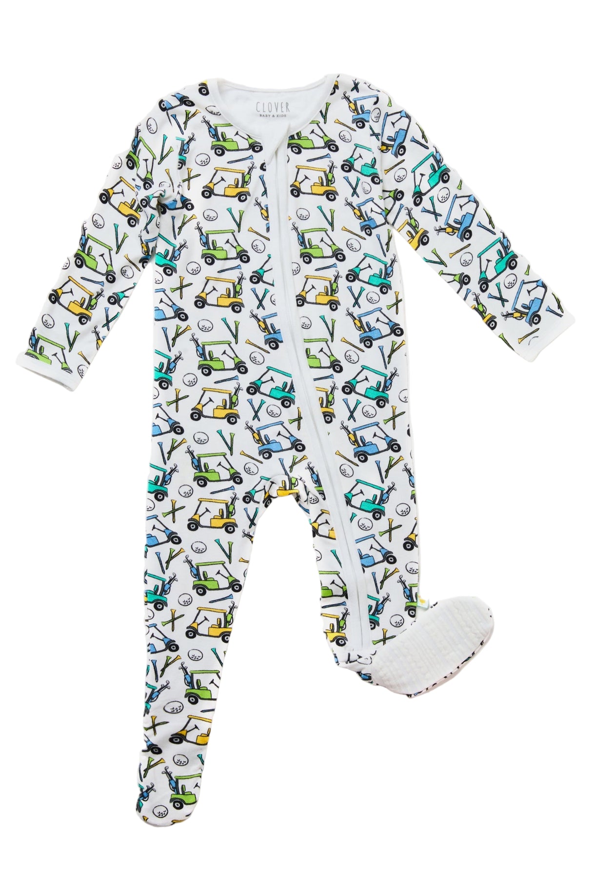 Soft & Stretchy Zipper Footie - Golf - HoneyBug
