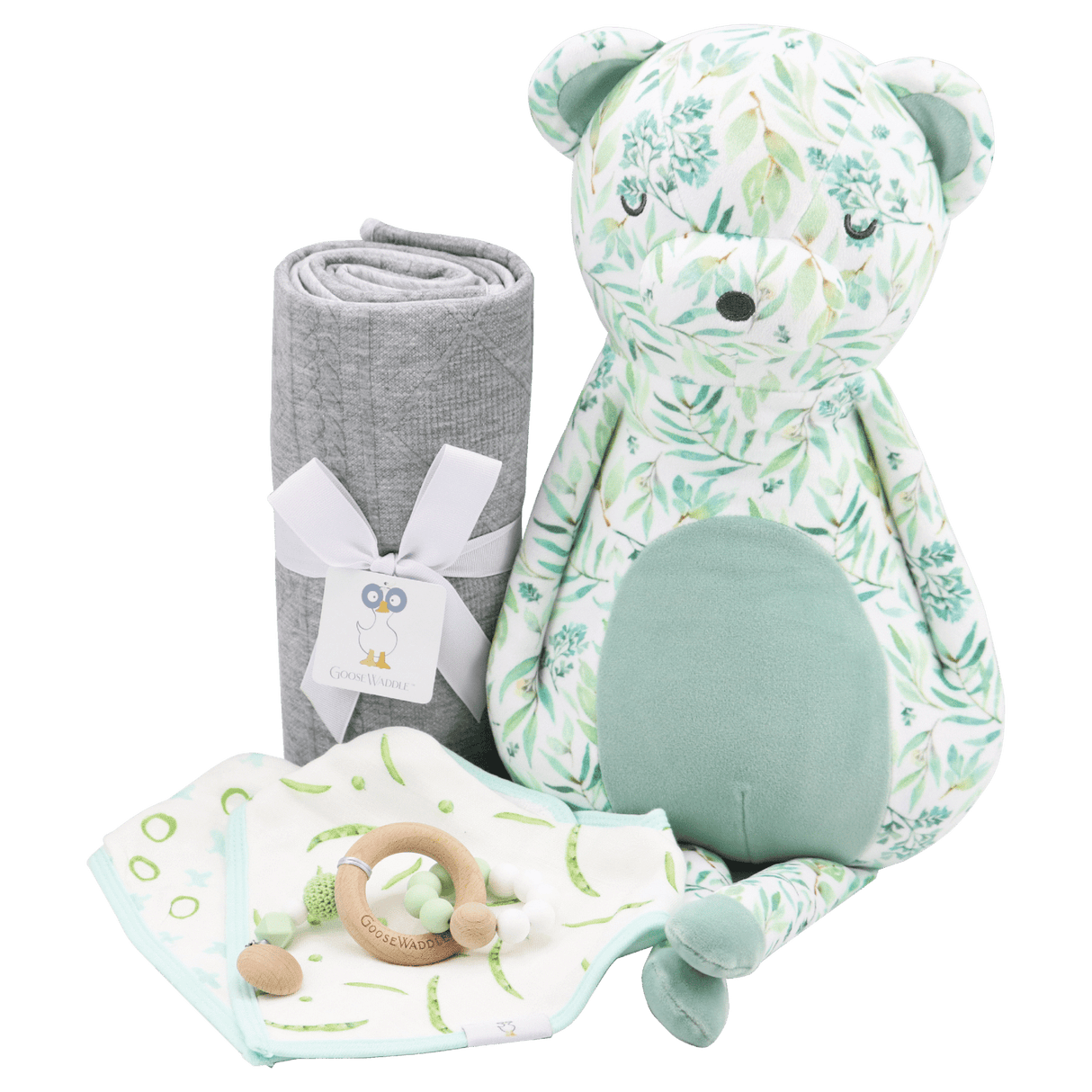 Basil Bear Mint Super Soft Plush - HoneyBug