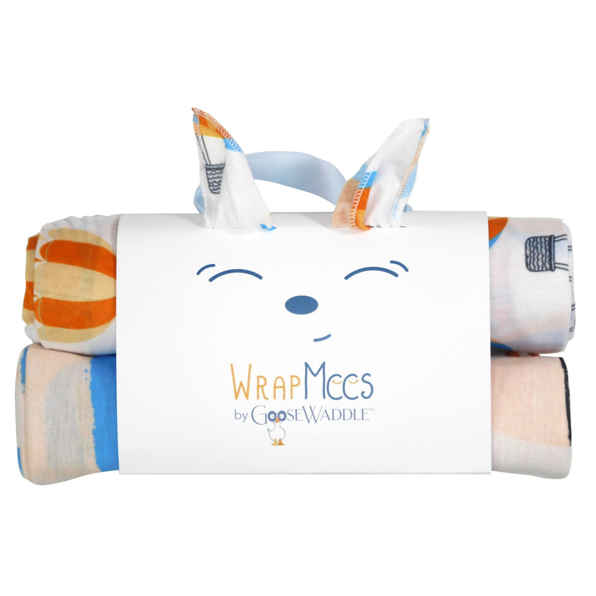 Bear and Hot Air Balloons 2 Pack Receiving Blankets - HoneyBug