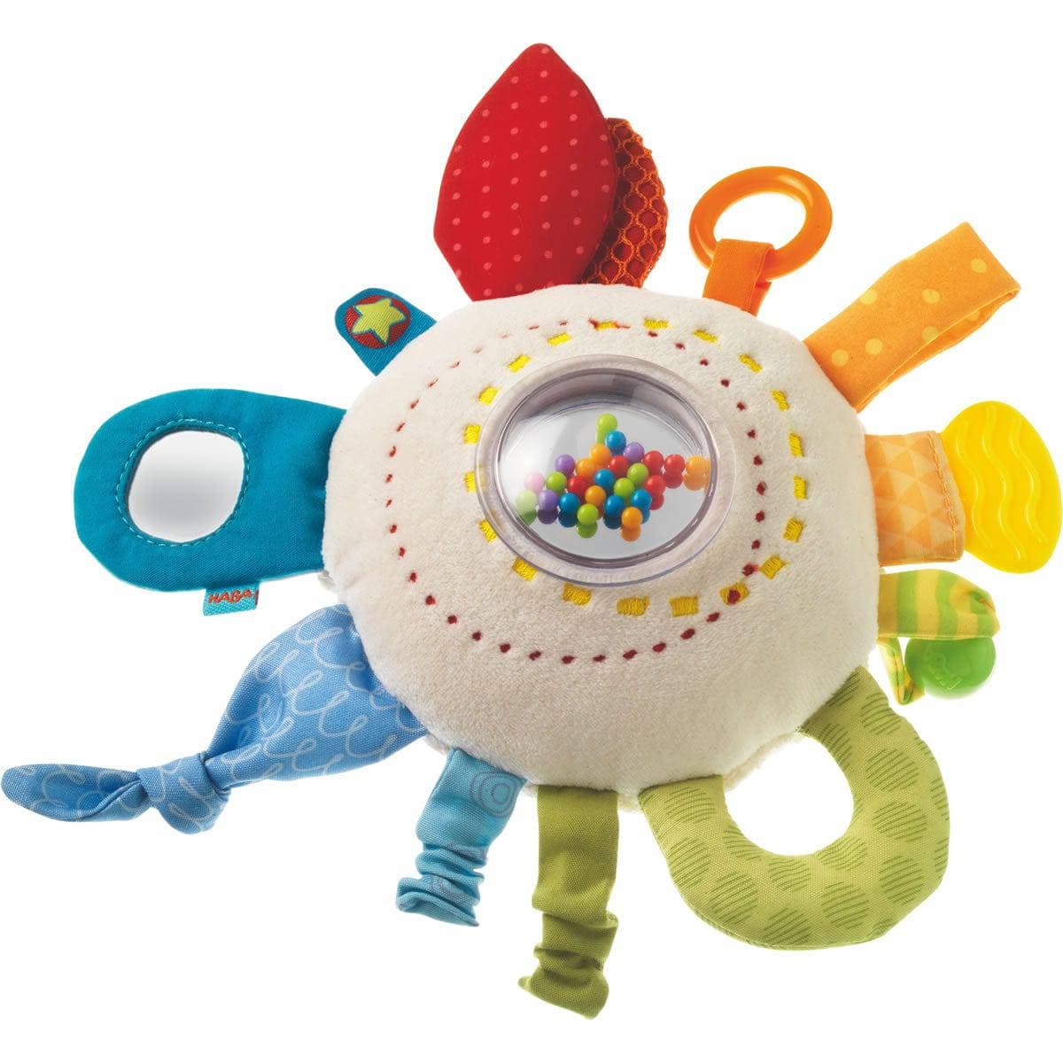 Teether Cuddly Rainbow Round Activity Toy - HoneyBug