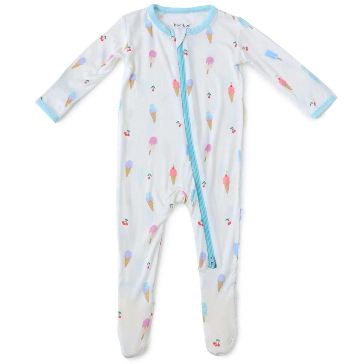Ice Cream Zippered Footie - HoneyBug