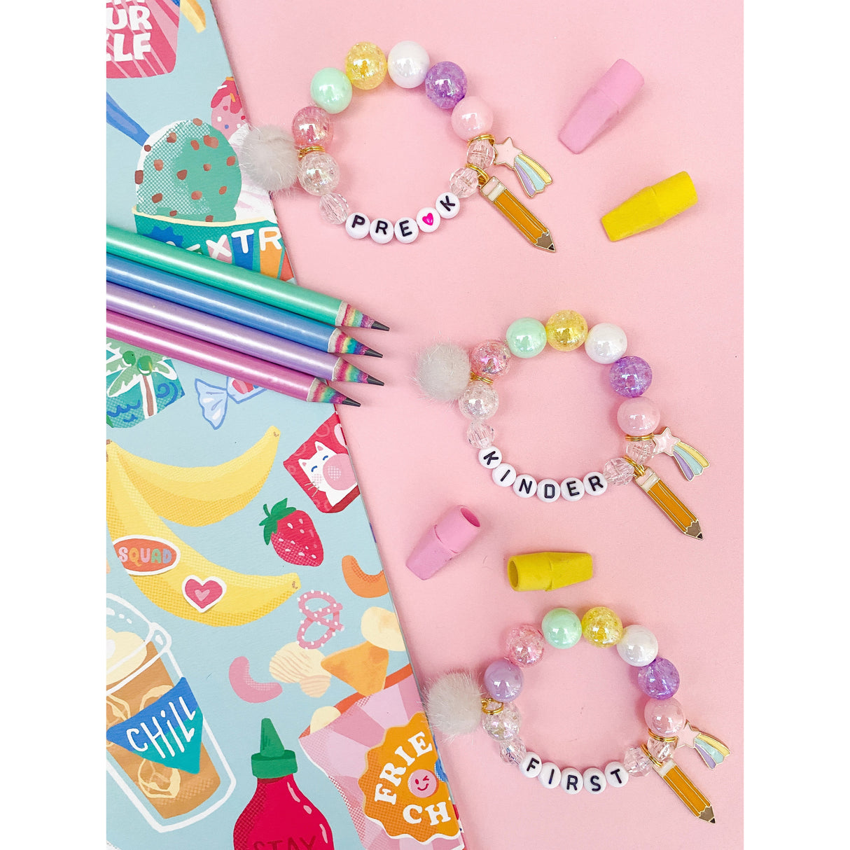 Back to School Reach for the Stars Charm Bracelet - HoneyBug