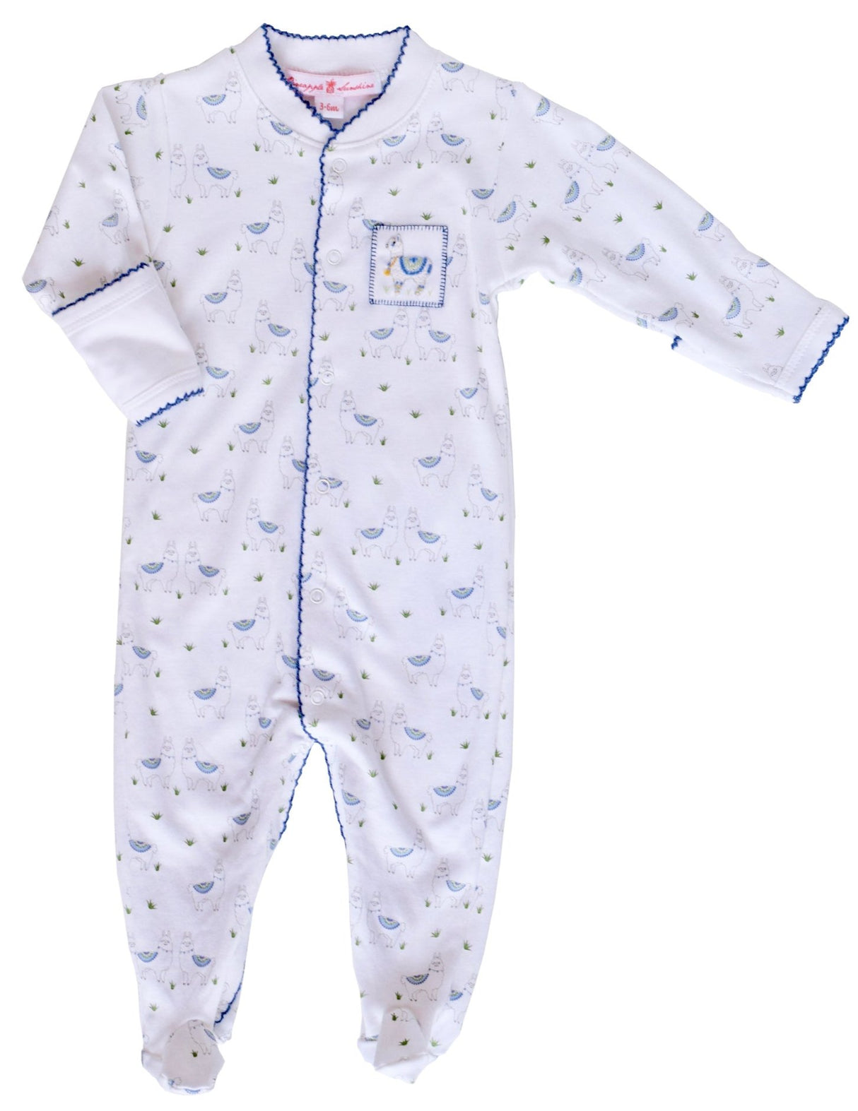 Alex the Alpaca Blue Footie - HoneyBug