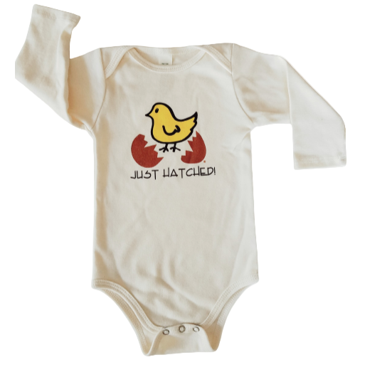 Just Hatched Long Sleeve Romper - HoneyBug