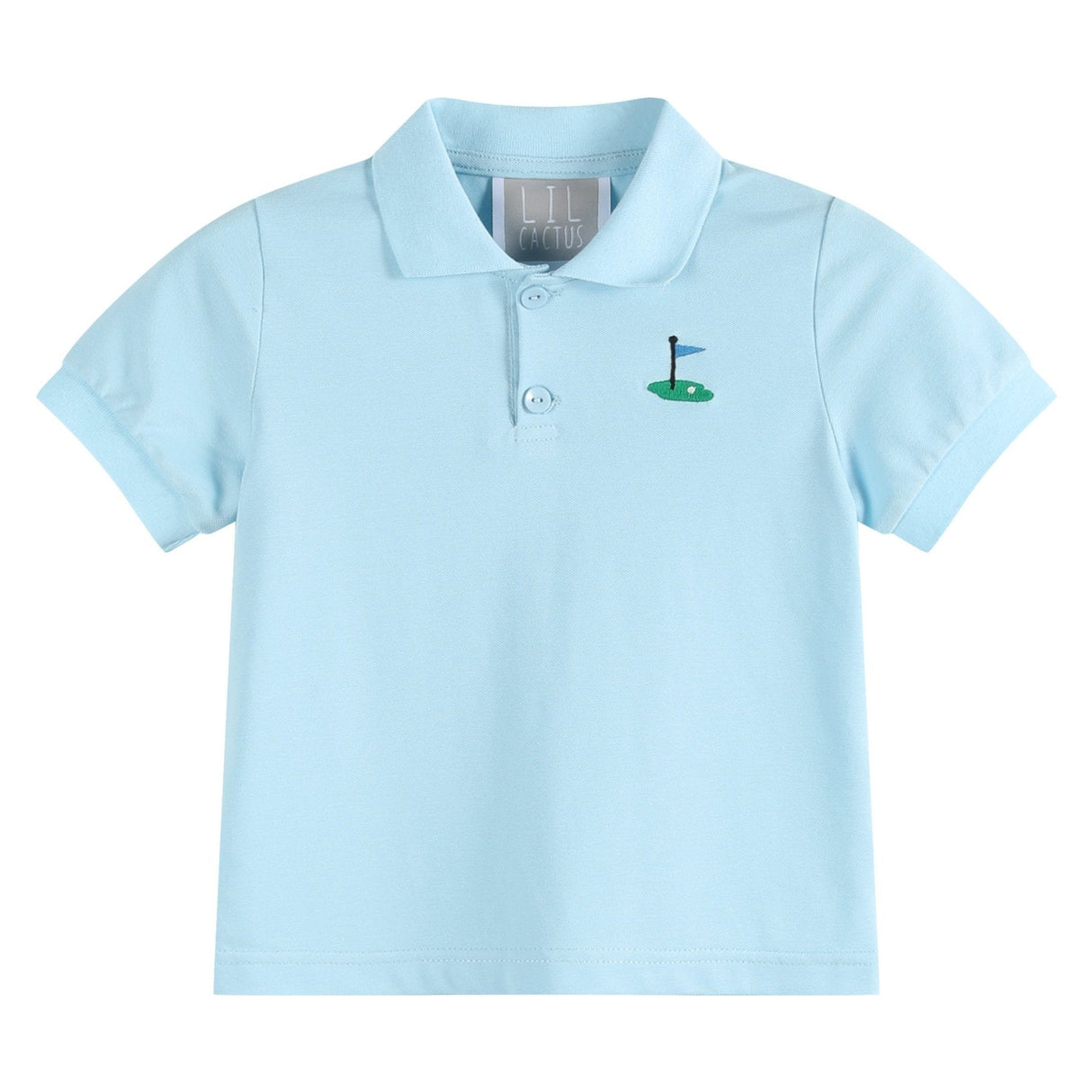 Light Blue Golf Hole Polo Shirt