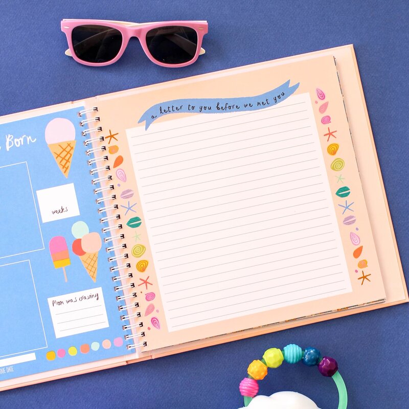 Little Beach Babe Memory Baby Book - HoneyBug