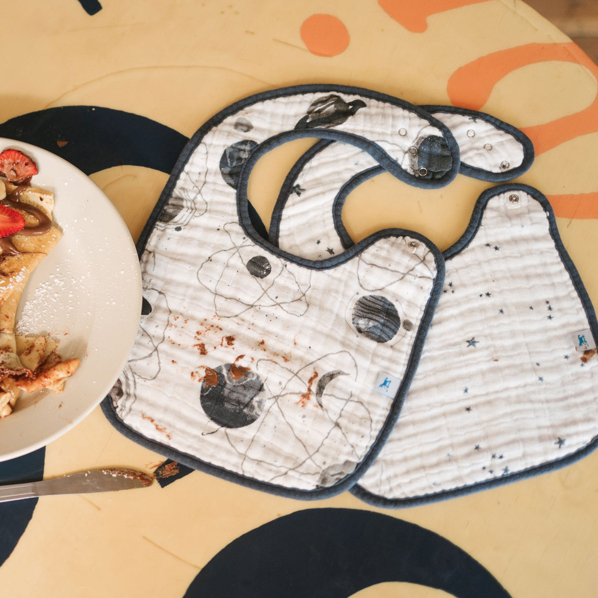 Cotton Muslin Classic Bib 3 Pack - Planetary - HoneyBug
