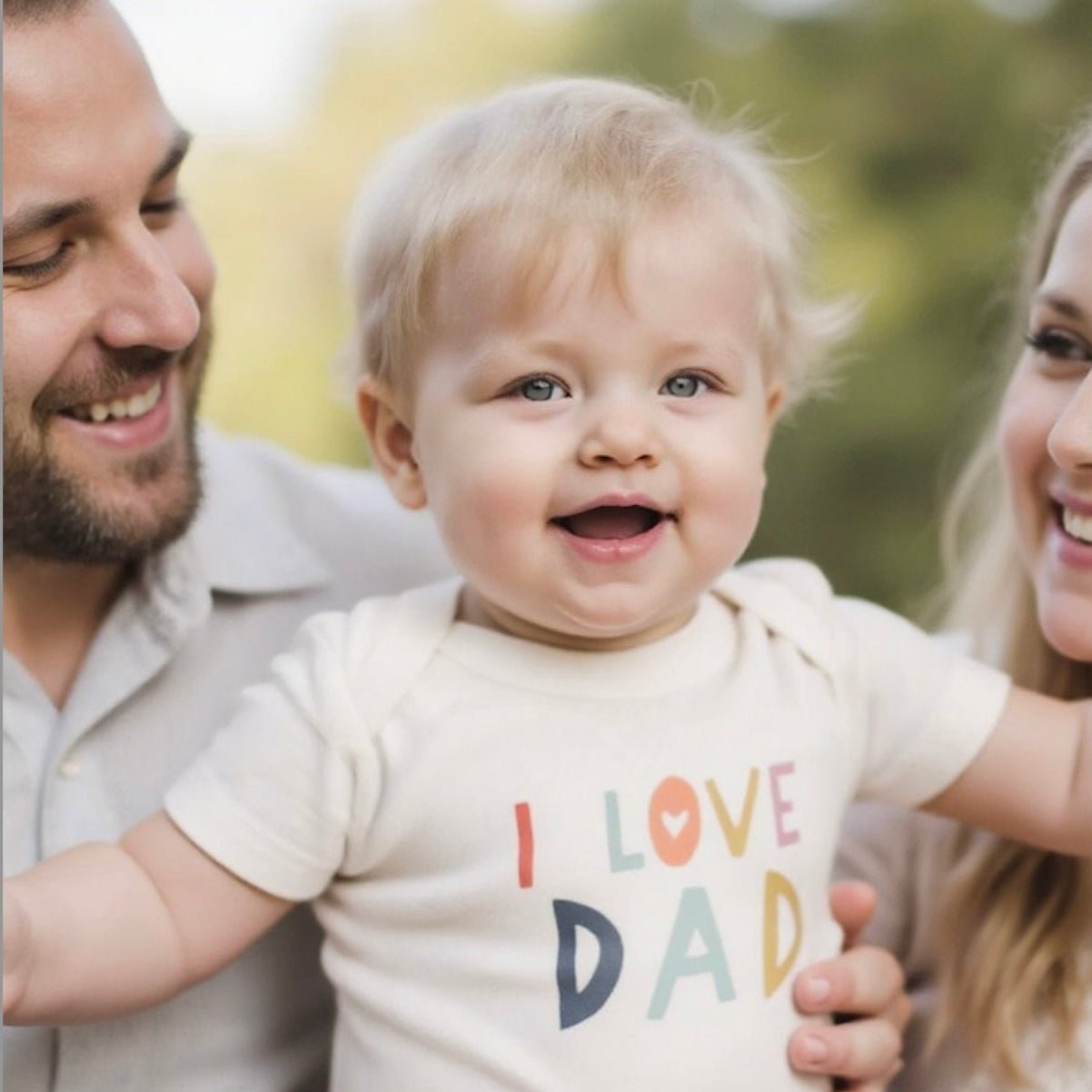 graphic bodysuit | love dad - HoneyBug