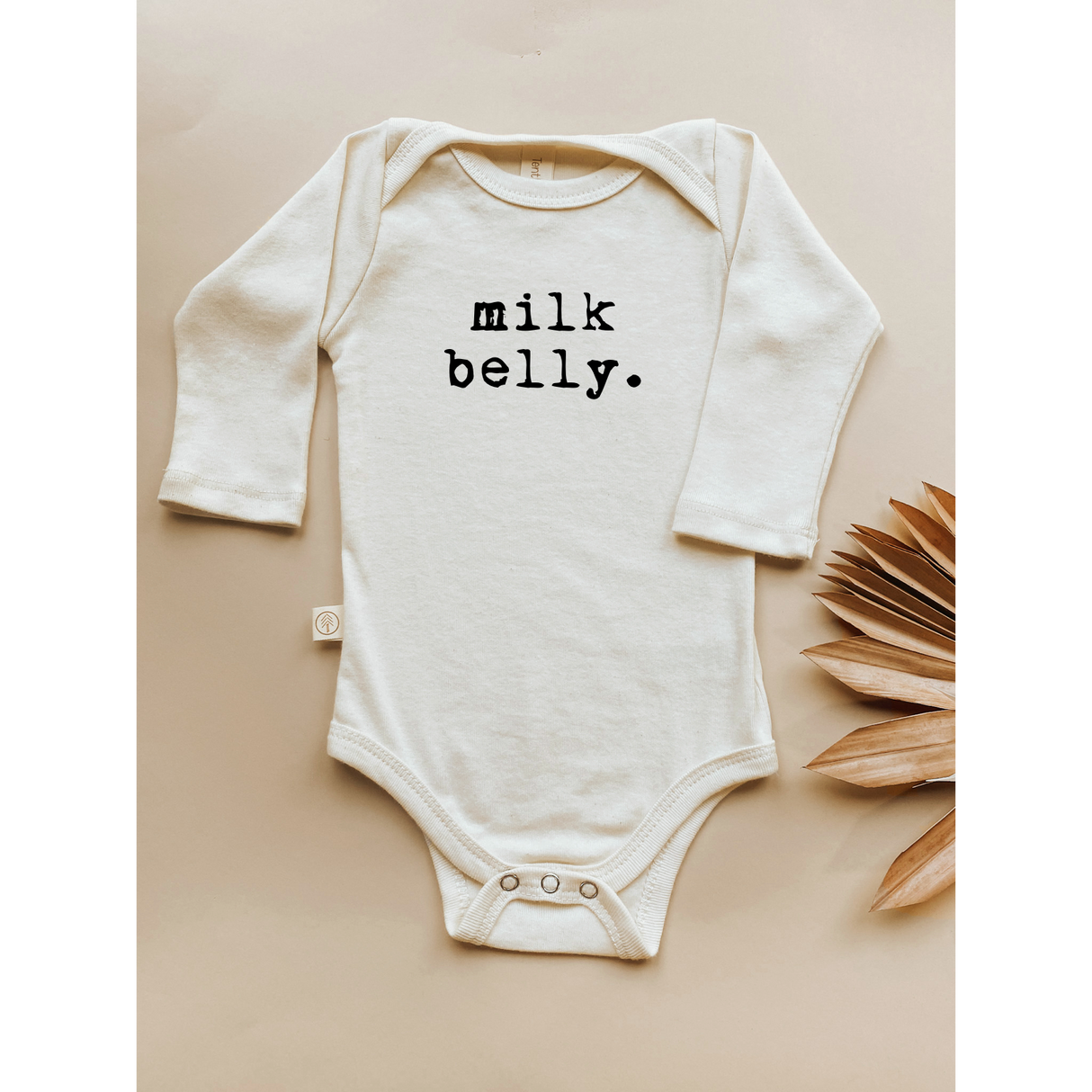 Milk Belly - Long Sleeve Organic Baby Bodysuit - HoneyBug