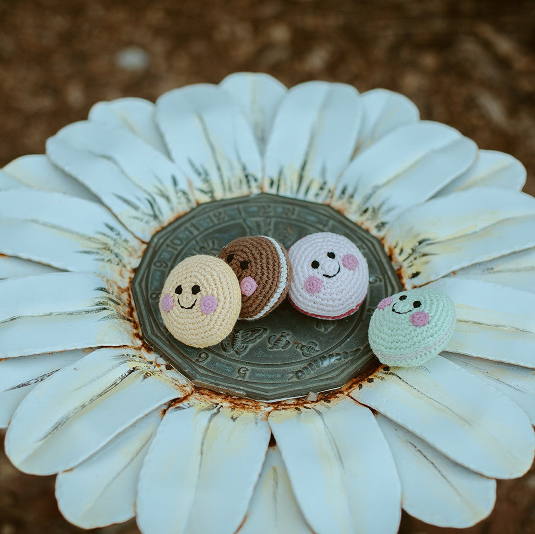 Friendly Macaron Cookie Rattle - HoneyBug