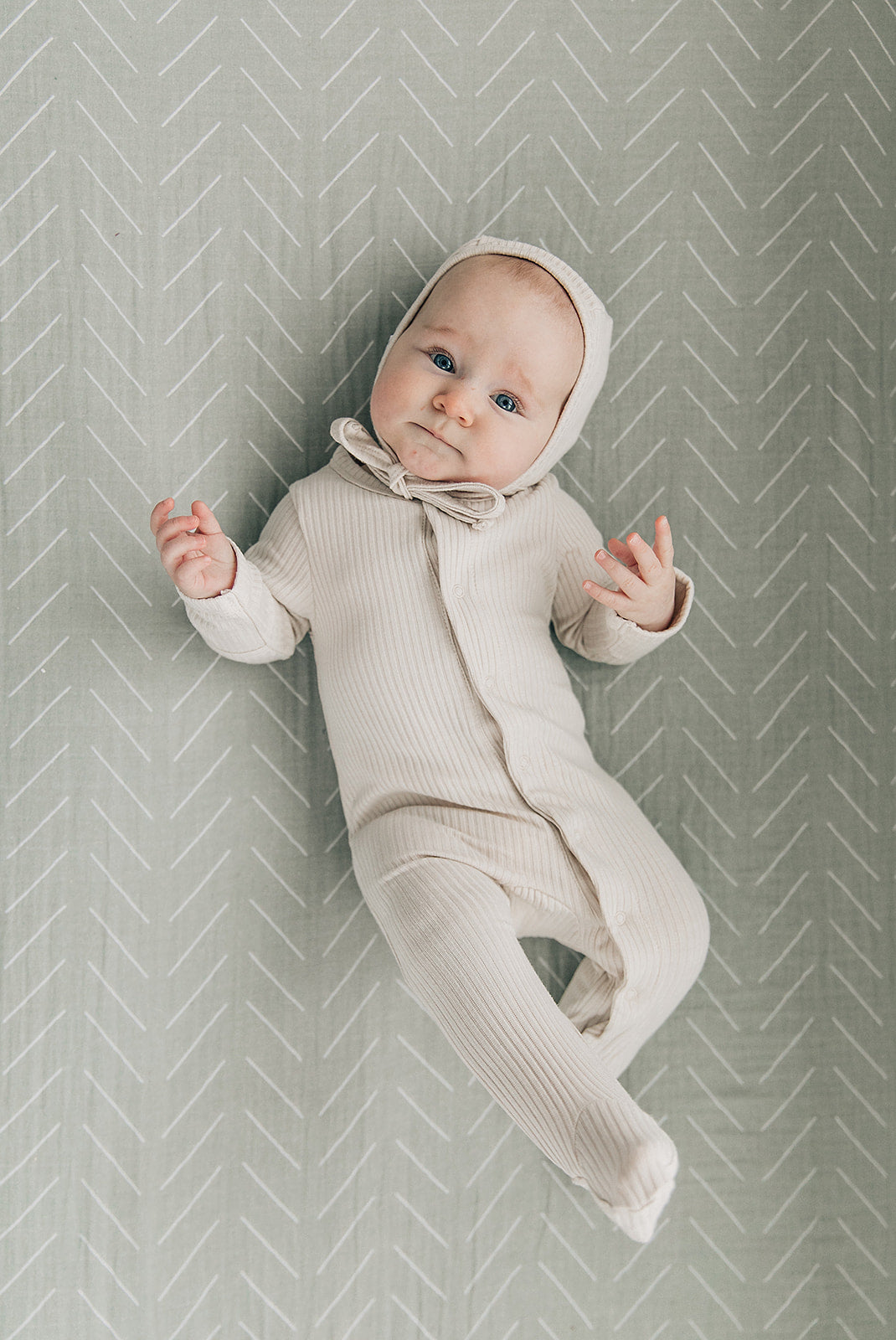Desert Sage Muslin Crib Sheet - HoneyBug